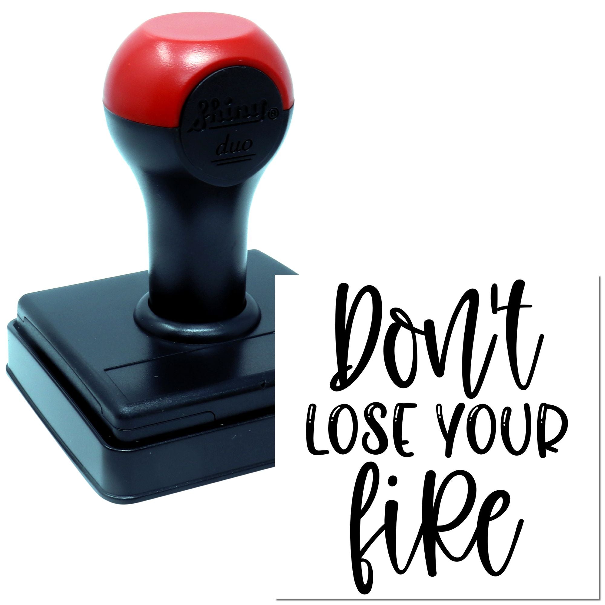 Custom self-inking rubber stamp with Dont Lose Your Pipe message for personalized marking