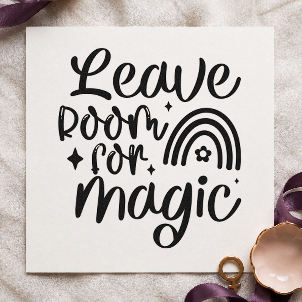 Leave Room Magic Rainbow Floral Accents Hand Stamp – Duo in use 10