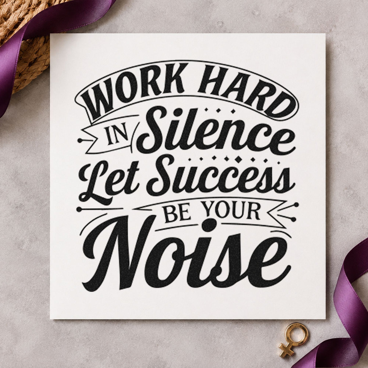 Work Hard In Silence Pre-Inked Stamp – PSI in use 3