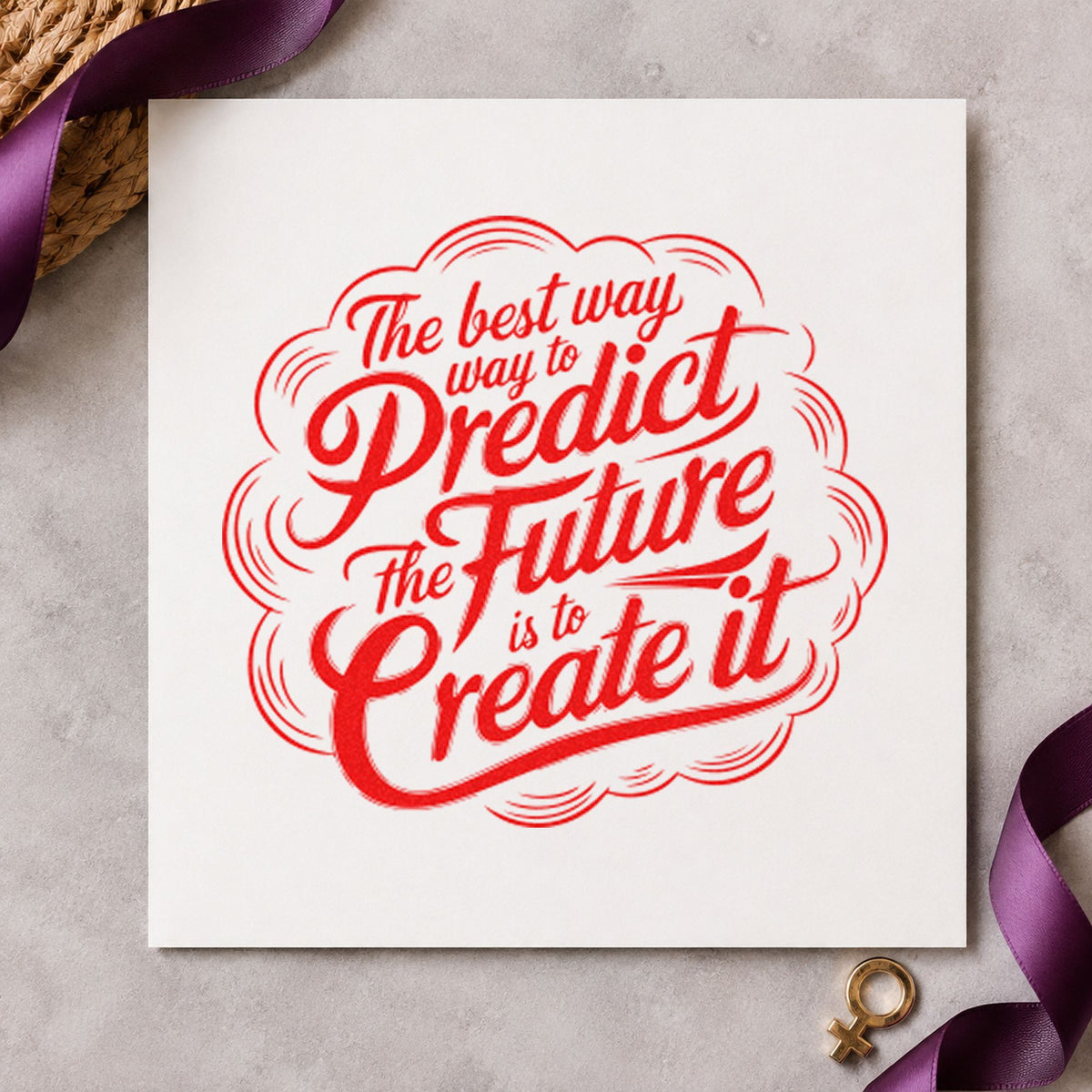 Predict Future Create It Outline Detail Stamp – Self-Inking in use 8
