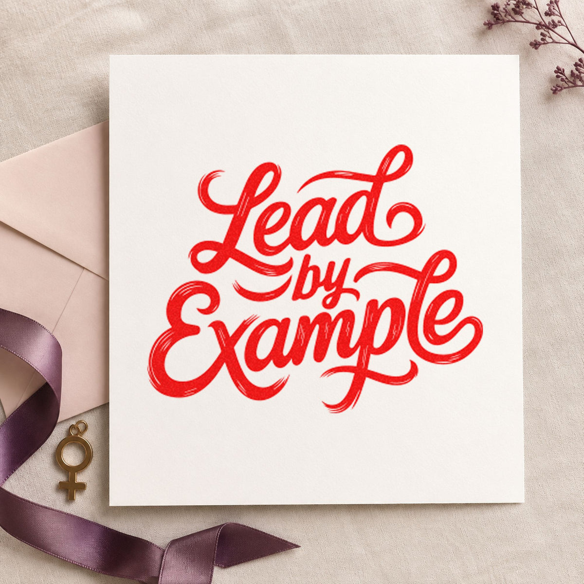 Lead By Example Script Compact Pre-Inked Stamp – Slim in use 7