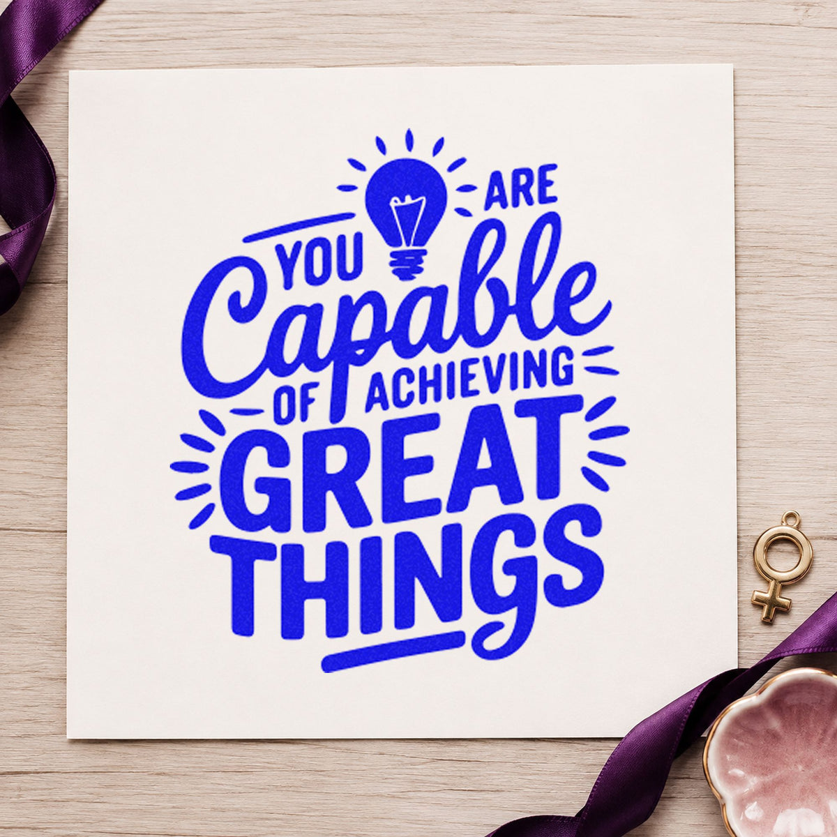 You Are Capable Of Achieving Great Things Hand Stamp – Duo in use 6