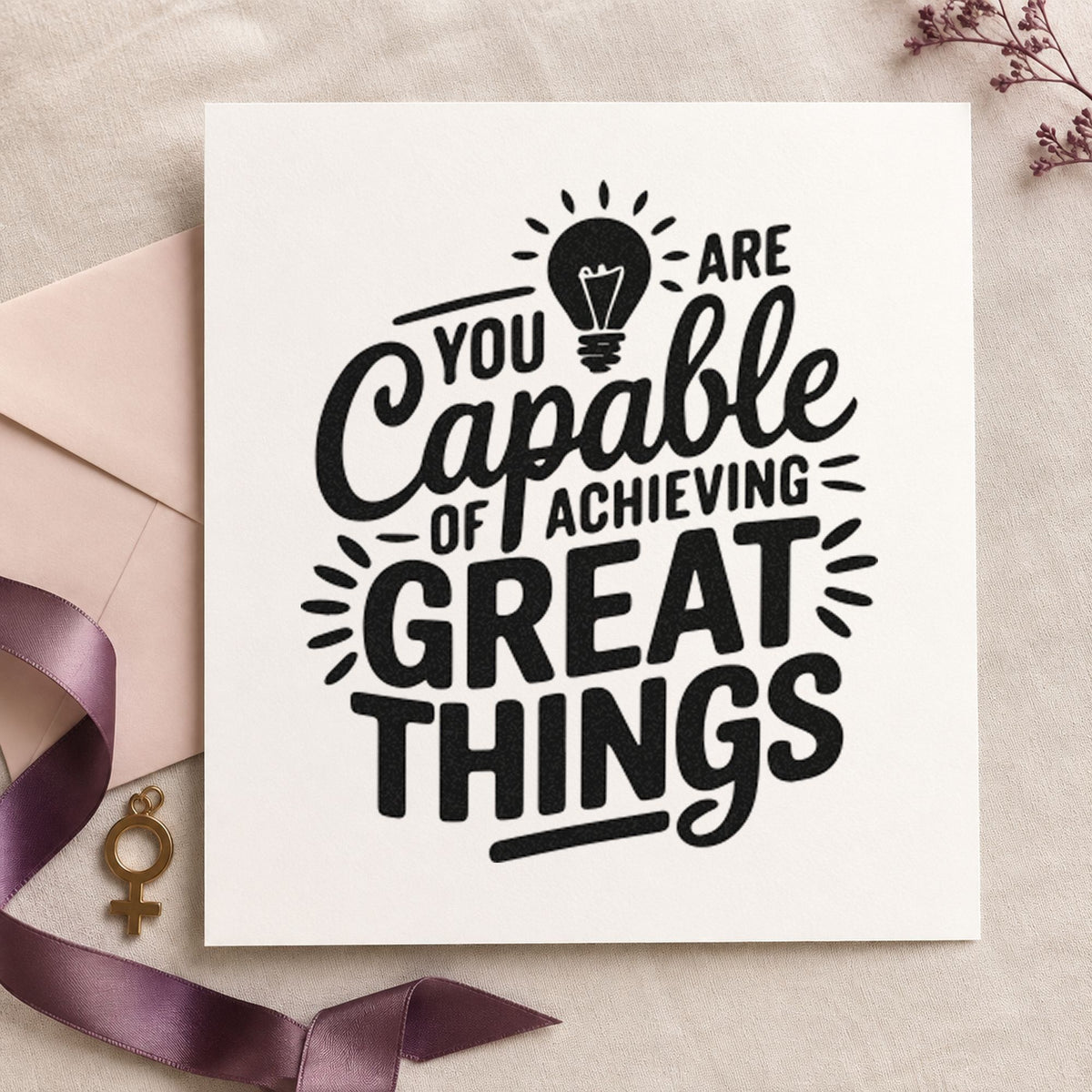 You Are Capable Of Achieving Great Things Hand Stamp – Duo in use 9
