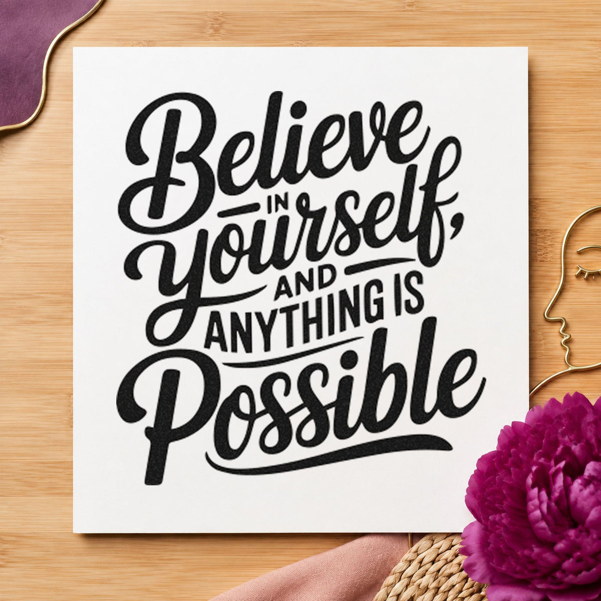 Believe In Yourself Possible Pre-Inked Stamp – PSI in use 3