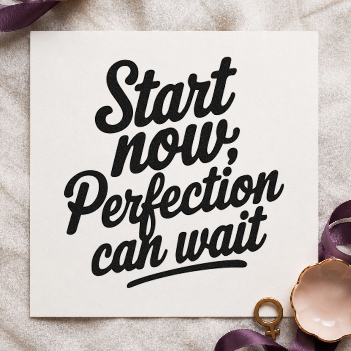 Start Now Perfection Can Wait Pre-Inked Stamp – Slim in use 4