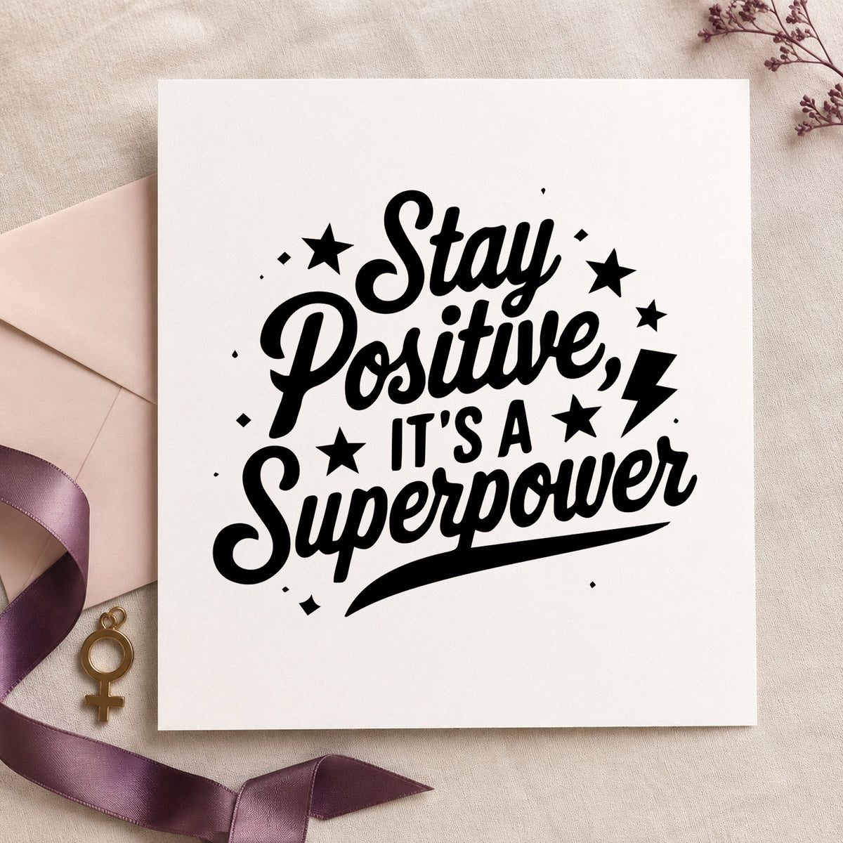 Stay Positive Superpower Stars Stamp – Duo Hand in use 10