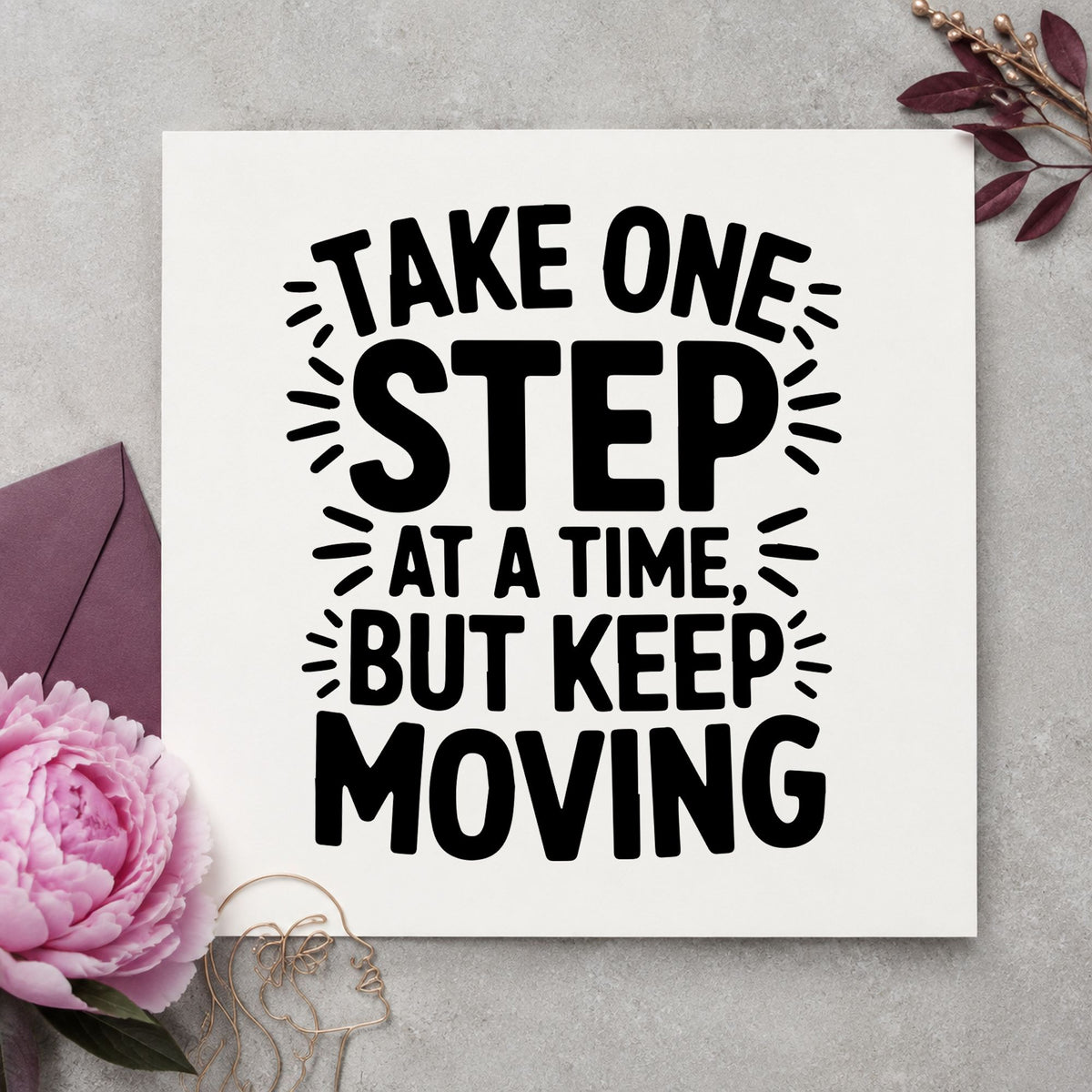 Take One Step Moving Self-Inking Stamp in use 4