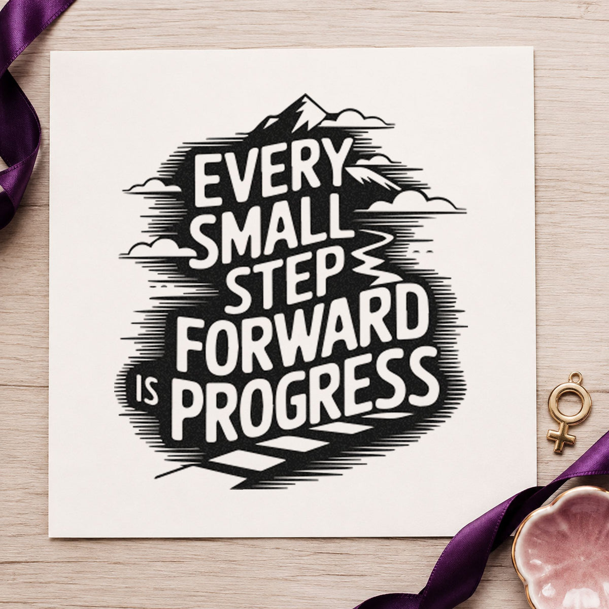 Every Small Step Progress Pre-Inked Stamp – PSI in use 3