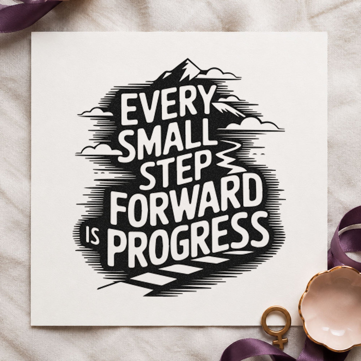 Every Small Step Progress Pre-Inked Stamp – PSI in use 4