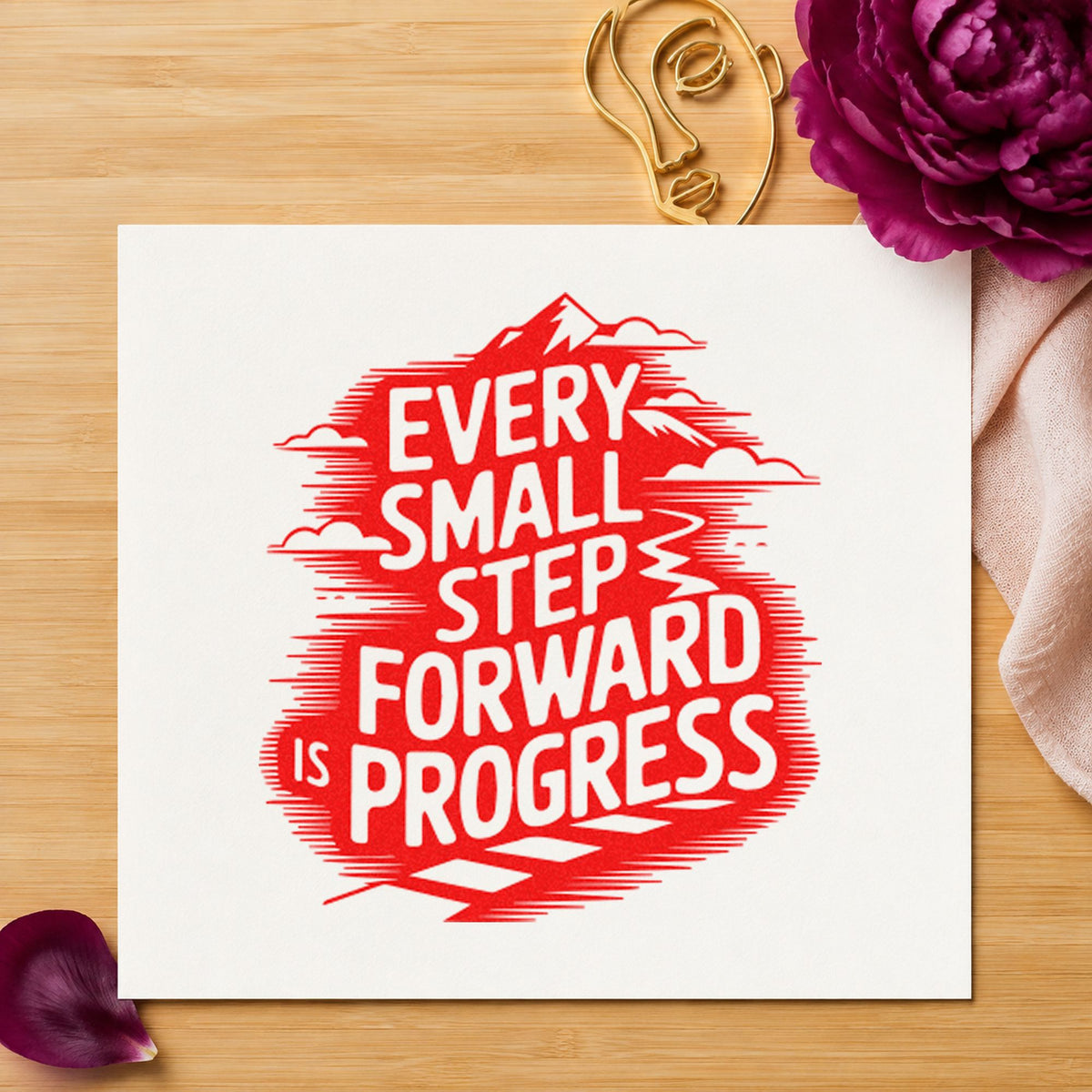 Every Small Step Progress Pre-Inked Stamp – PSI in use 8