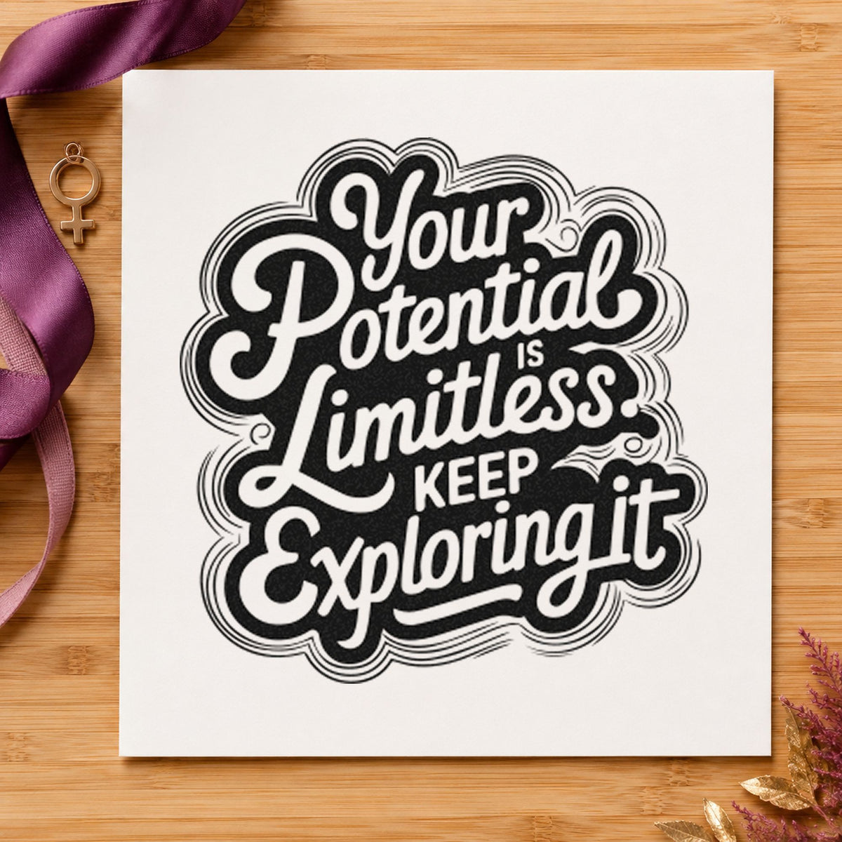 Your Potential Limitless Explore Self-Inking Stamp in use 10