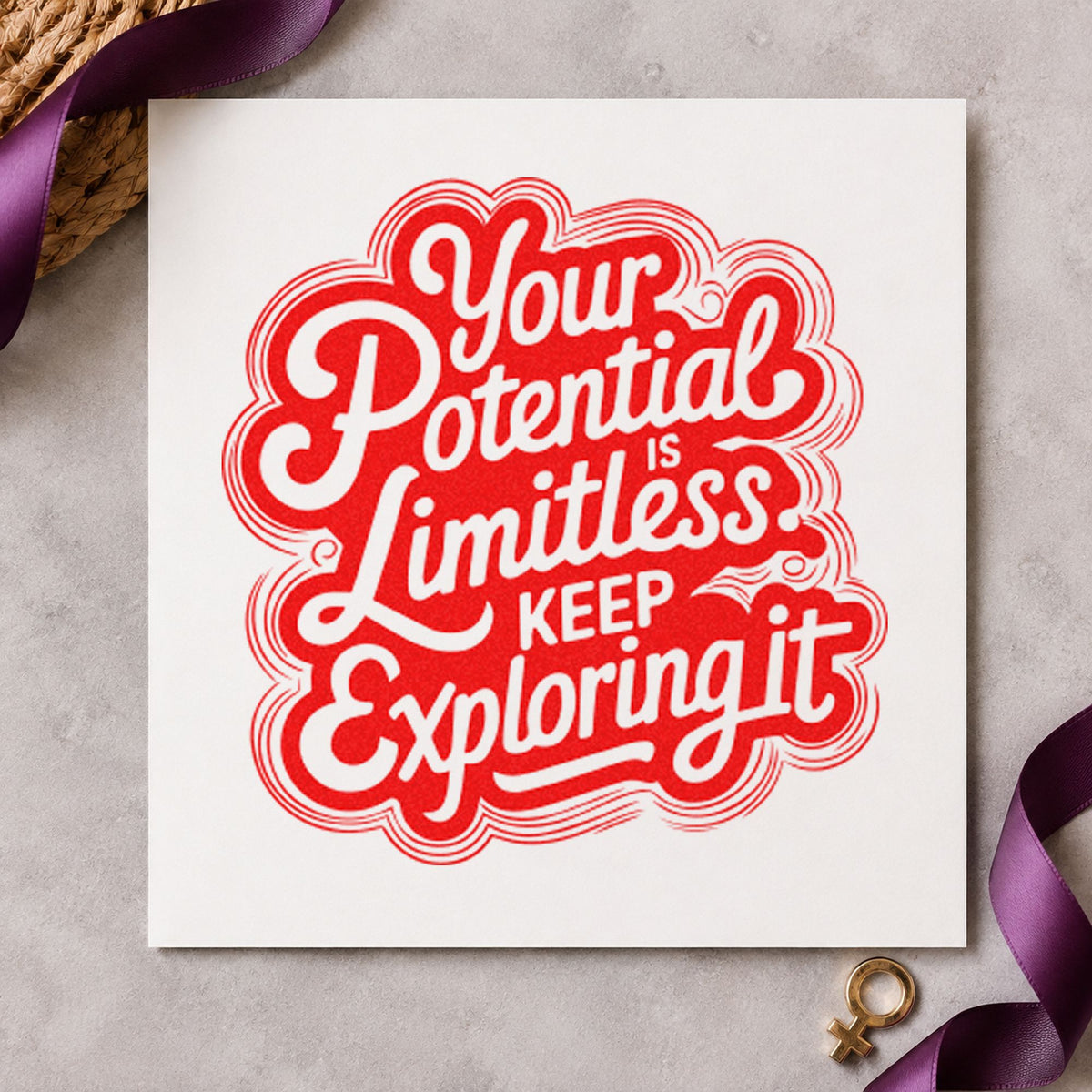 Your Potential Limitless Explore Self-Inking Stamp in use 8