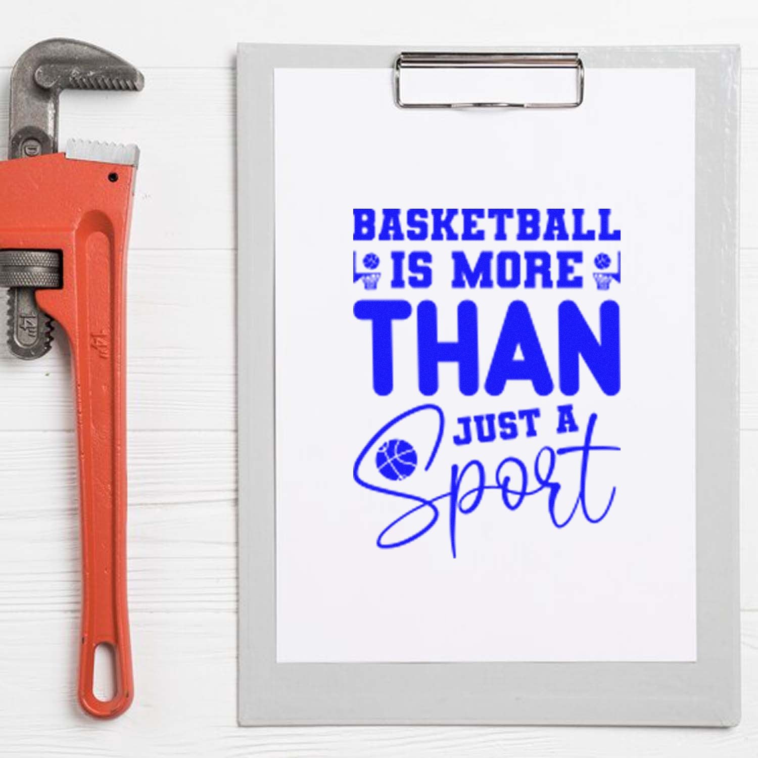 Basketball is more than just a sport rubber stamp design for coaches, teams, and sports fans.