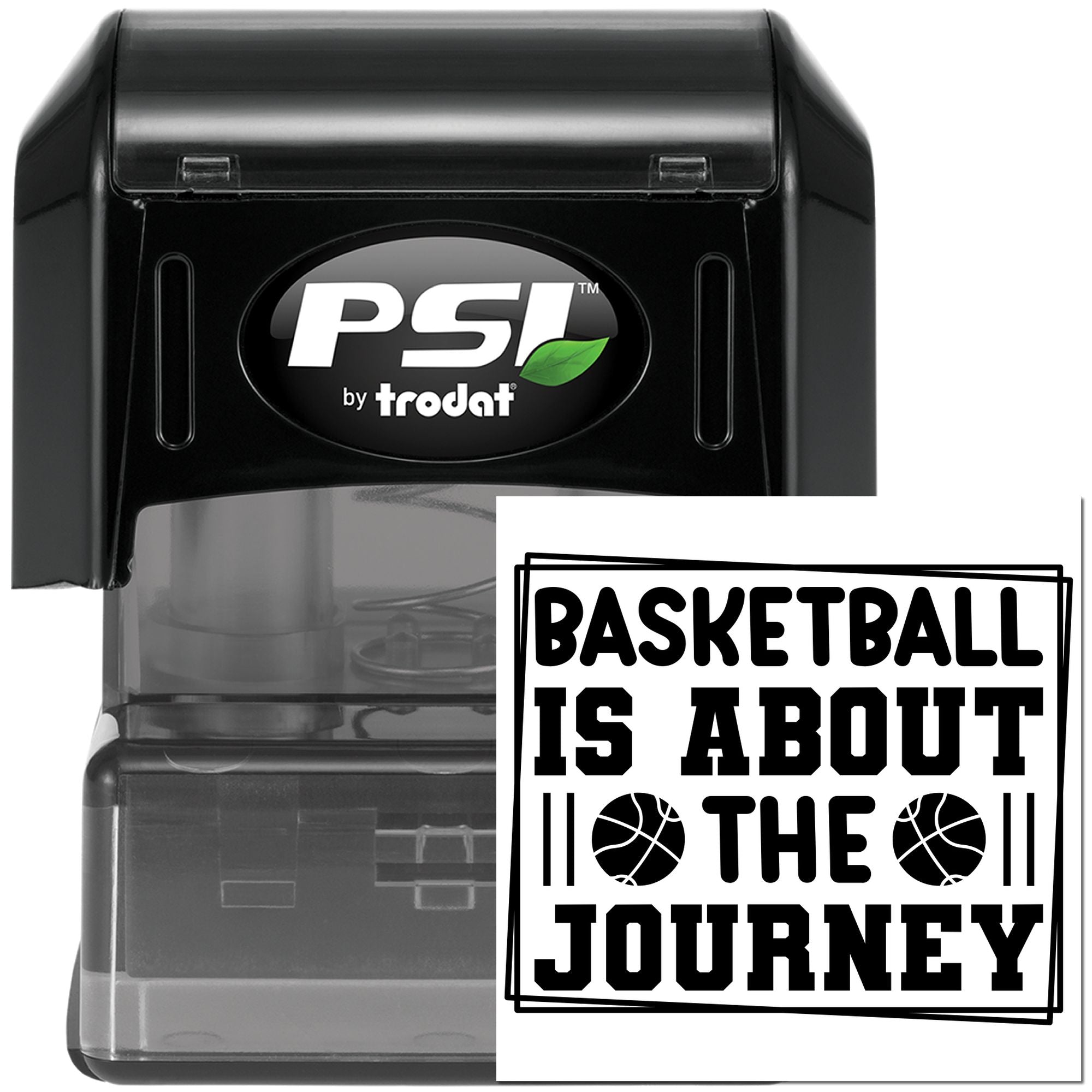 PSI Scrapbooking Basketball Embrace The Journey Pre-Inked Stamp