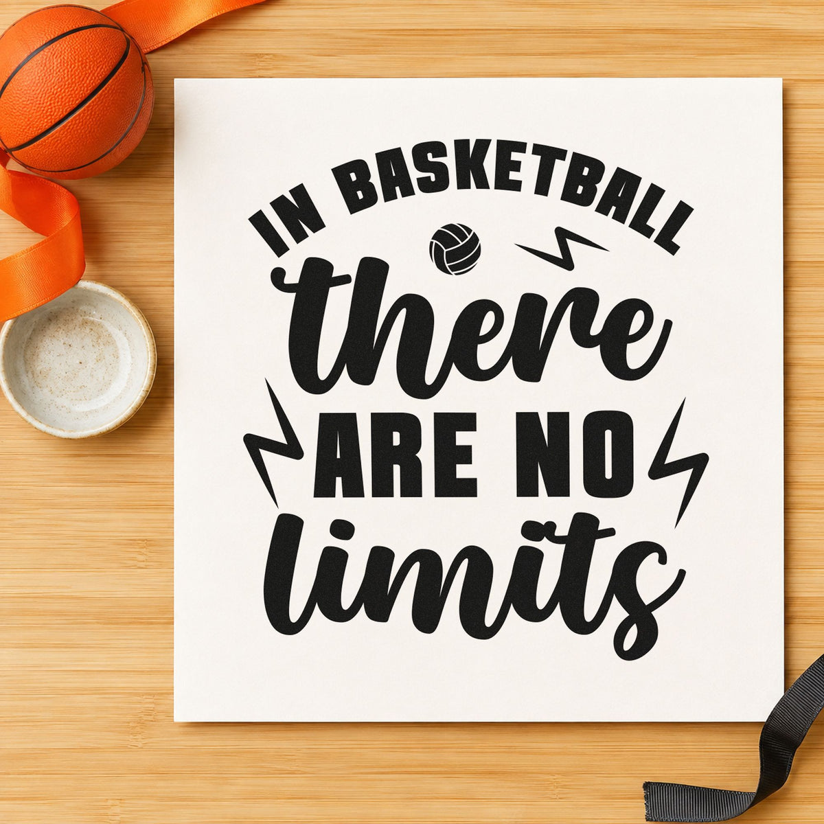 In Basketball There Are No Limits Slim Pre-Inked Stamp in use 3