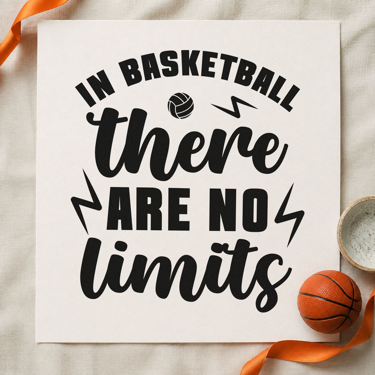 In Basketball There Are No Limits Slim Pre-Inked Stamp in use 9