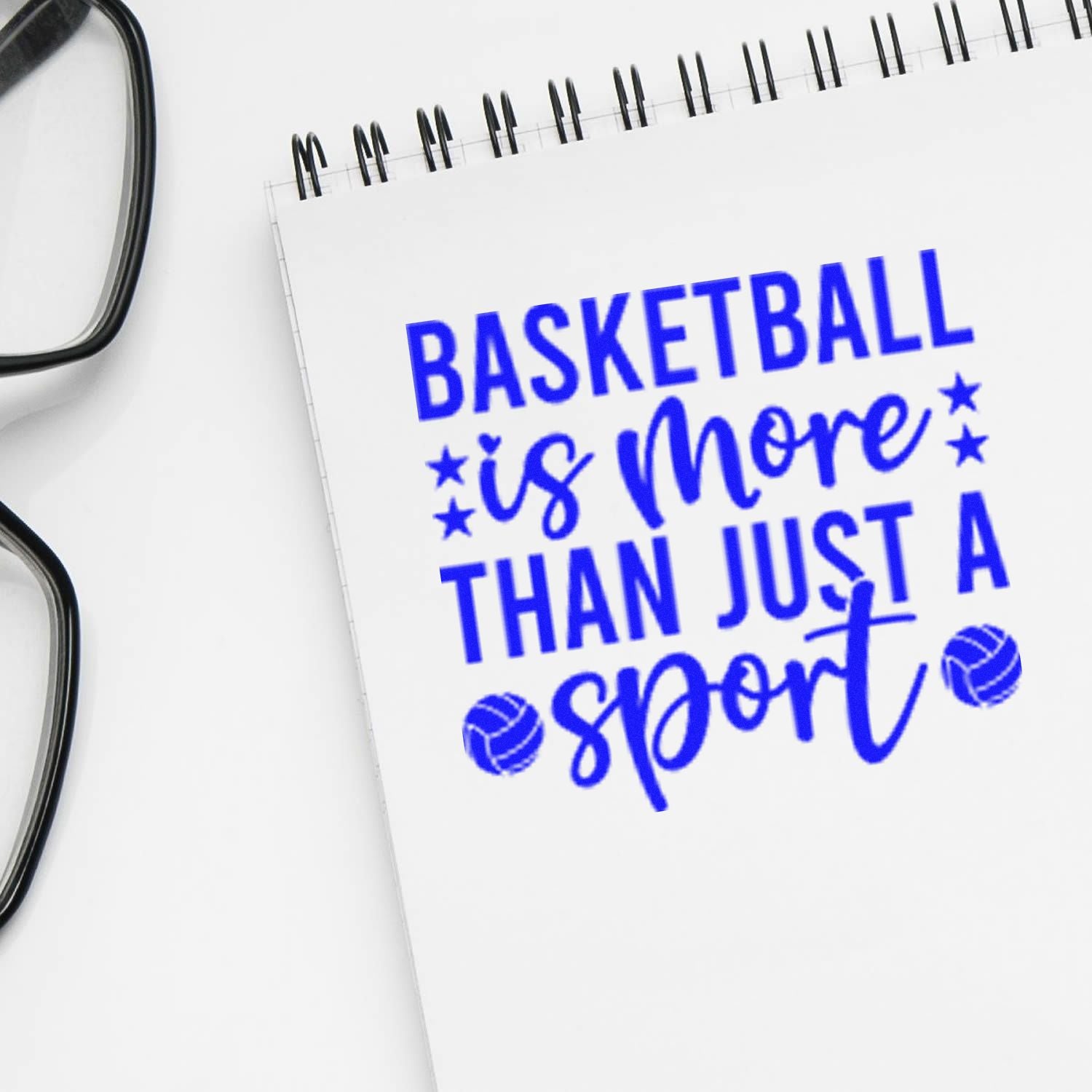 Basketball is more than just a sport rubber stamp design for sports-themed cards, scrapbooking, and journaling.