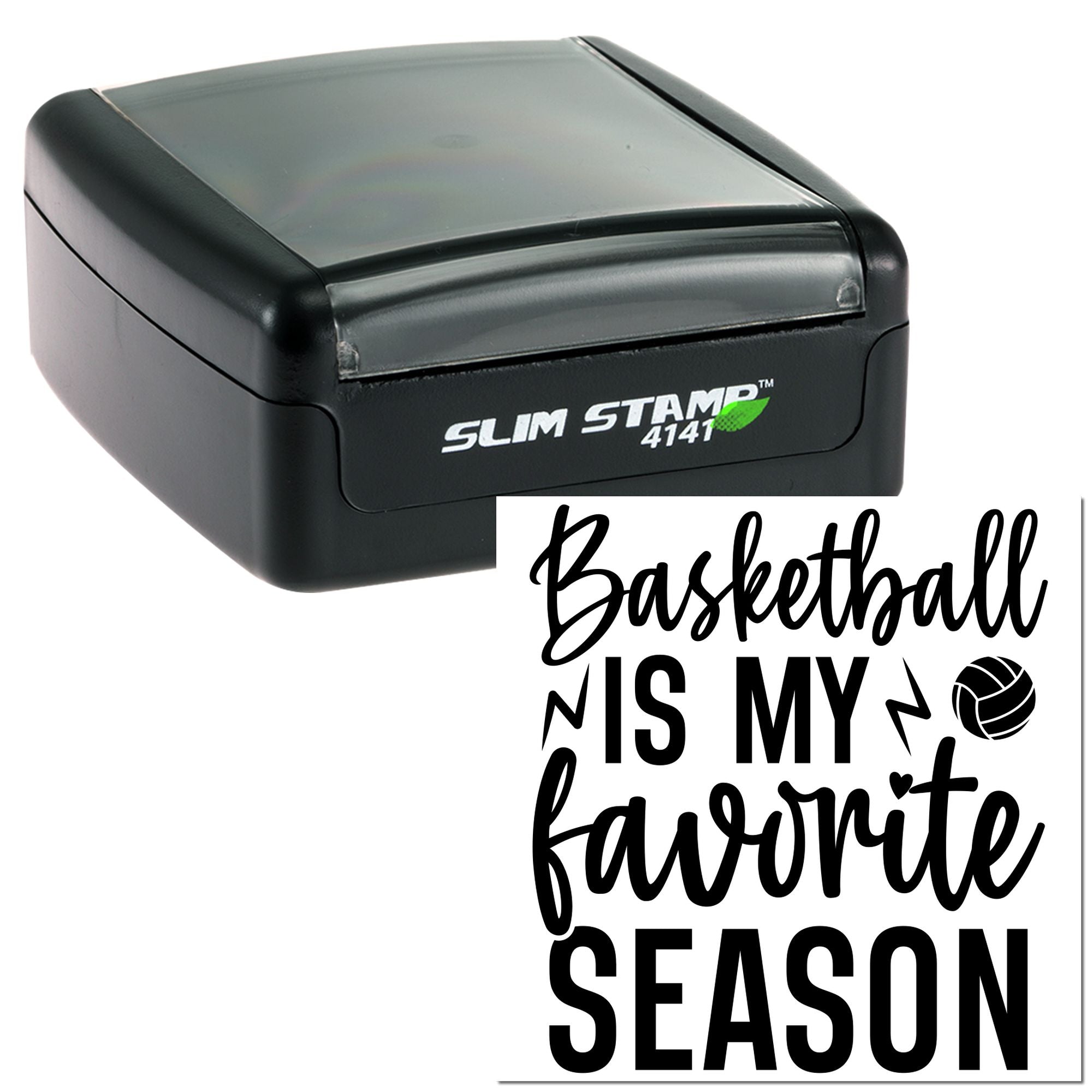 Slim Pre-Inked Hoops Season Forever Cardmaking Stamp
