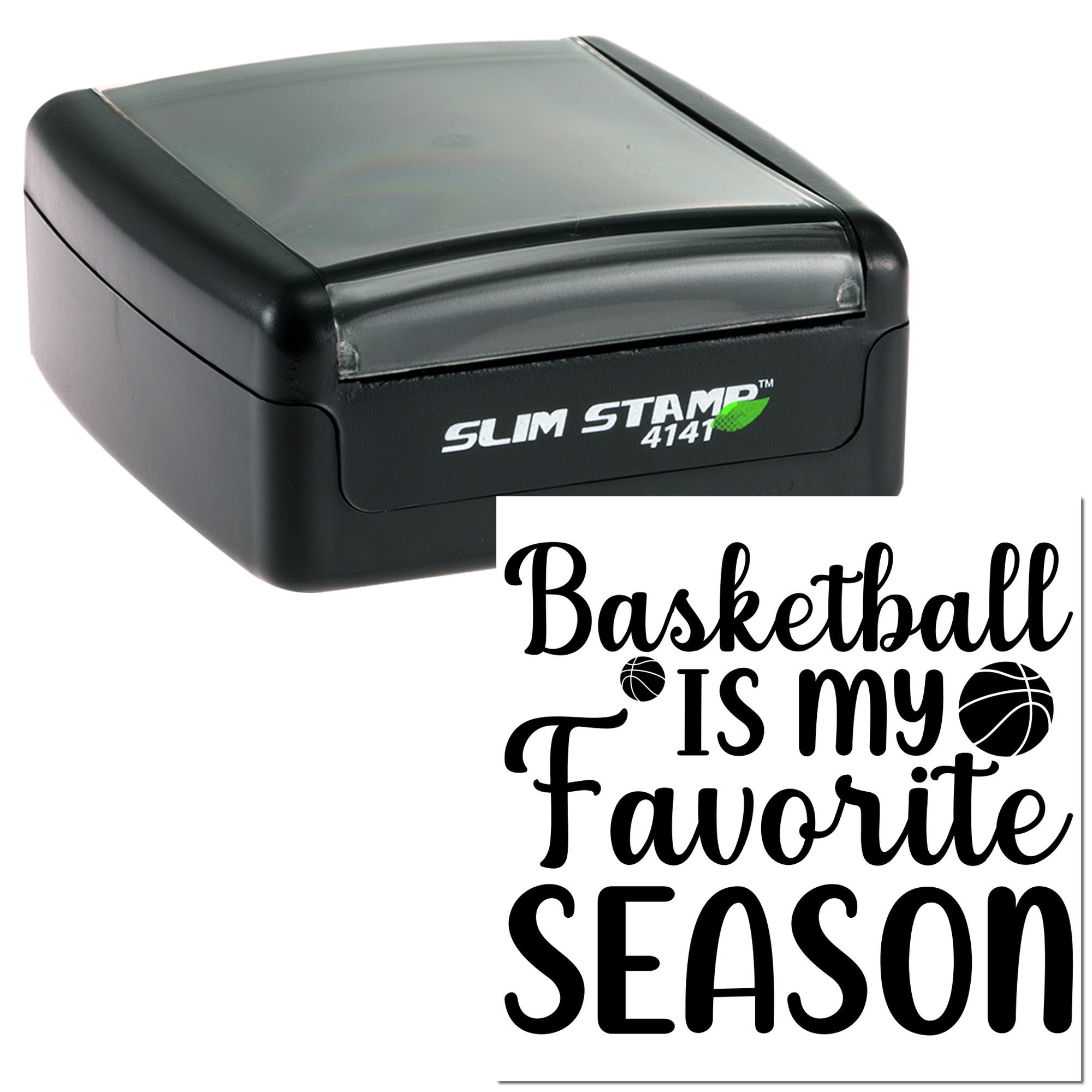 Slim Pre-Inked Hoops All Year Note Card Stamp