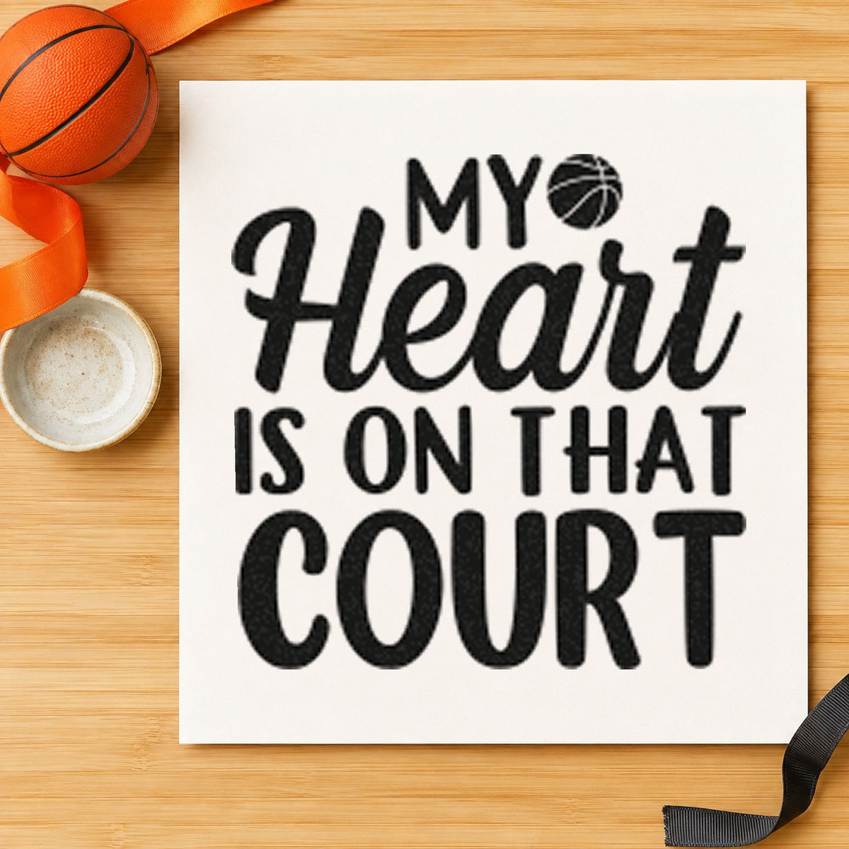 Heart On That Court Pre-Inked Stamp – PSI in use 3