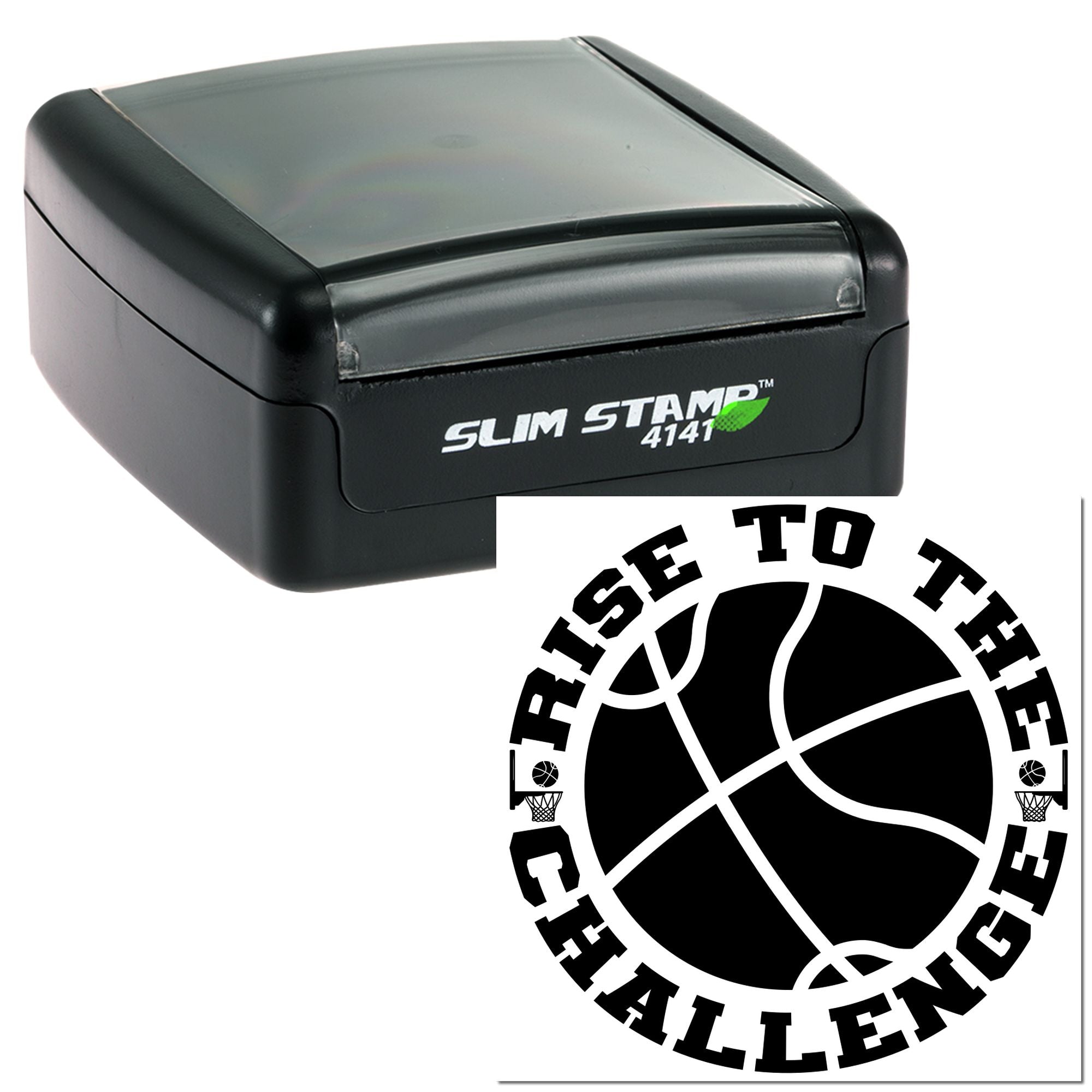 Slim Pre-Inked Bounce Beyond Limits Favor Tag Stamp