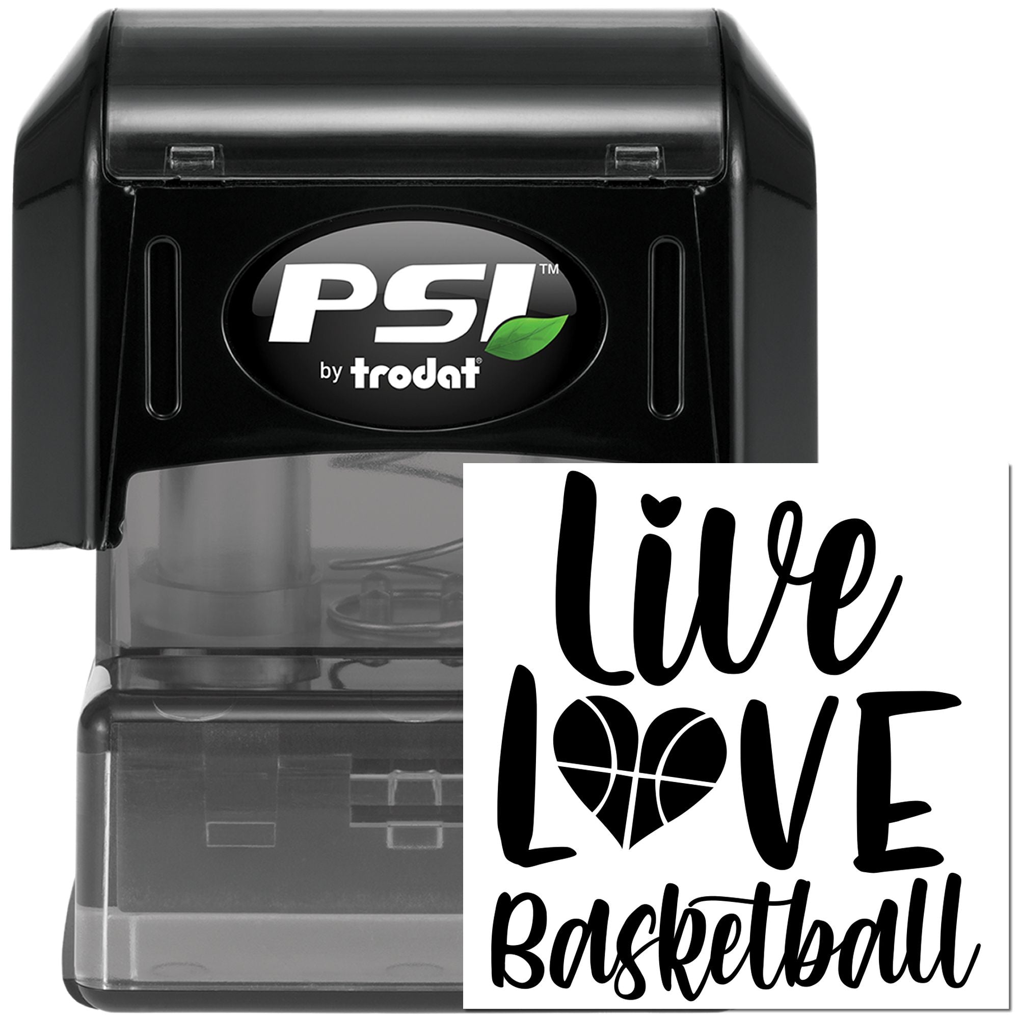 PSI Crafting Live Love Play Basketball Pre-Inked Stamp