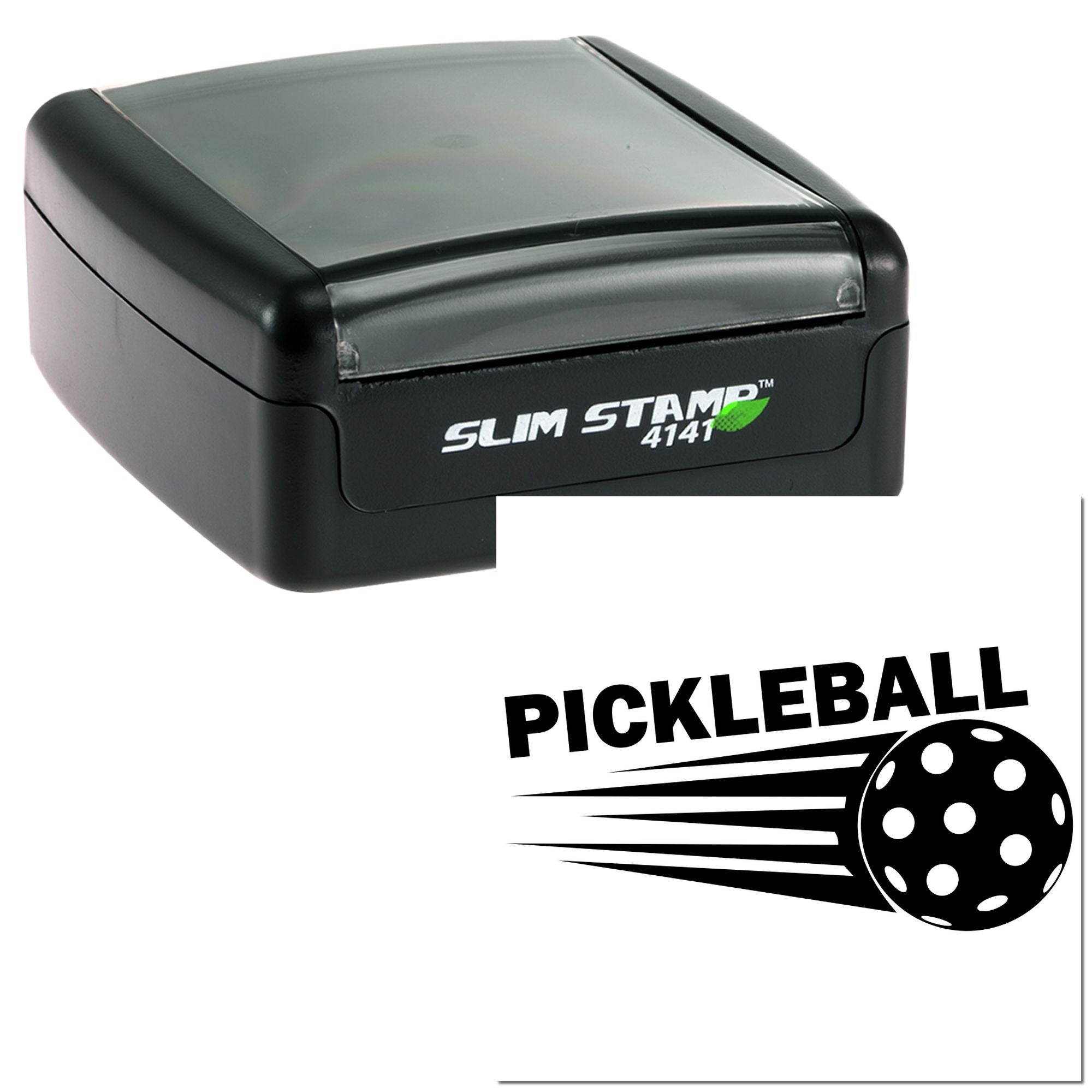 Slim Stamp 4141 pickleball self-inking rubber stamp for custom sports branding
