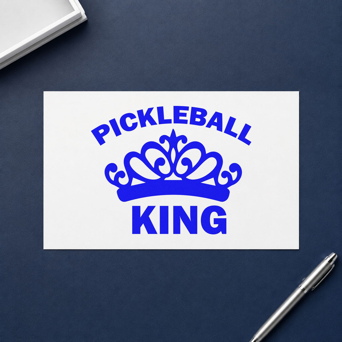 Pickleball King Crown Pre-Inked Stamp – Slim in use 5