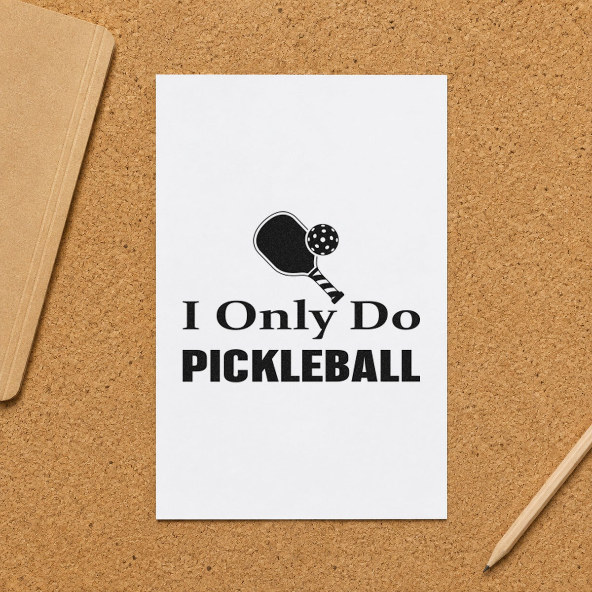Only Do Pickleball Paddle Slim Pre-Inked Stamp in use 4
