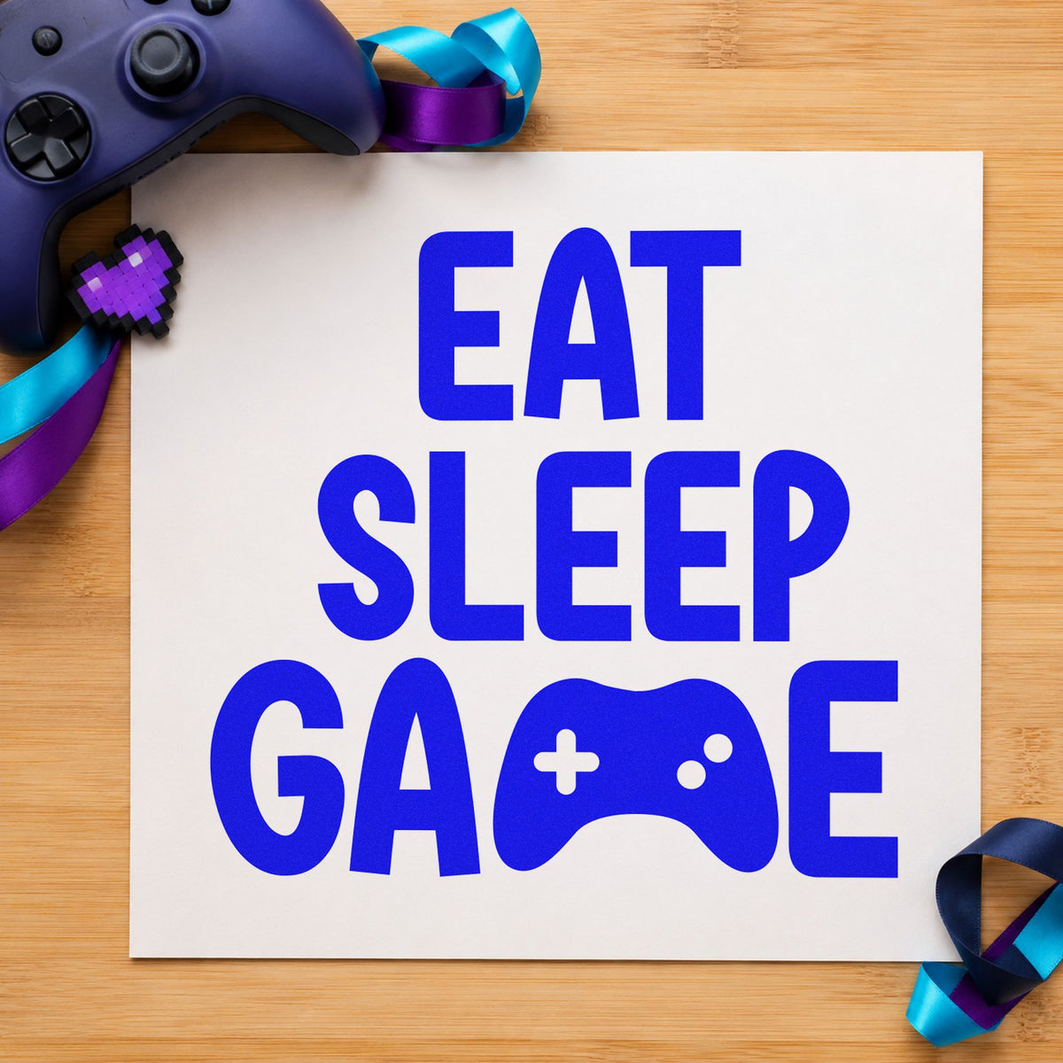Eat Sleep Game Controller Duo Hand Stamp in use 5