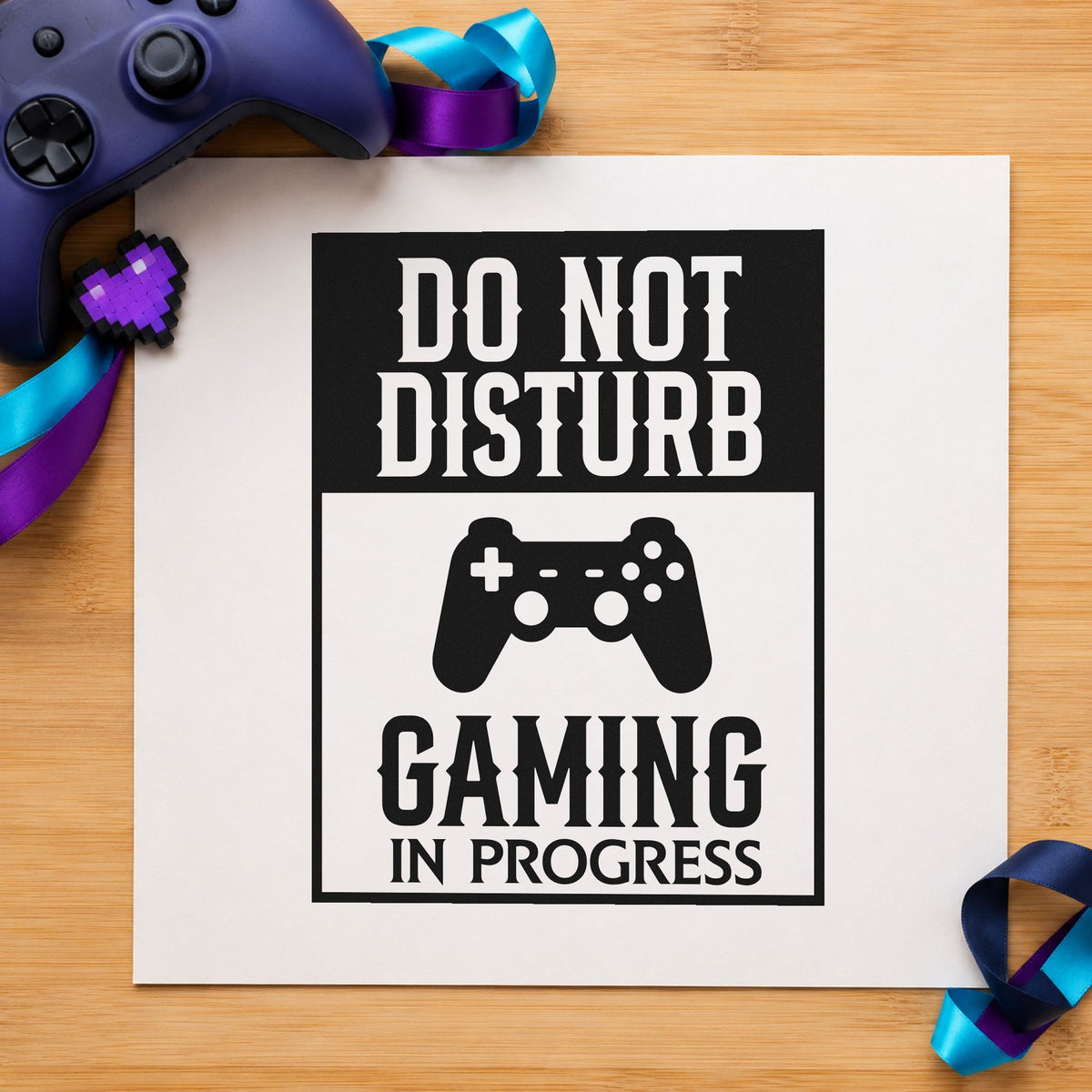 Do Not Disturb Gaming Game Controller Stamp – Self-Inking in use 10