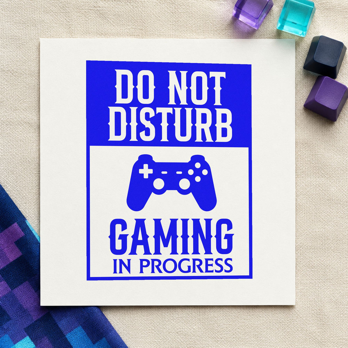Do Not Disturb Gaming Game Controller Stamp – Self-Inking in use 5