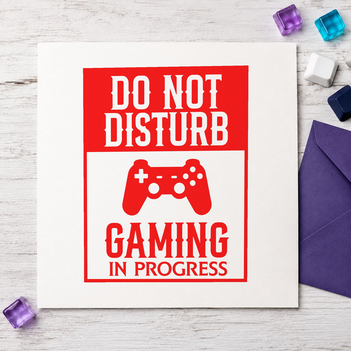 Do Not Disturb Gaming Game Controller Stamp – Self-Inking in use 7