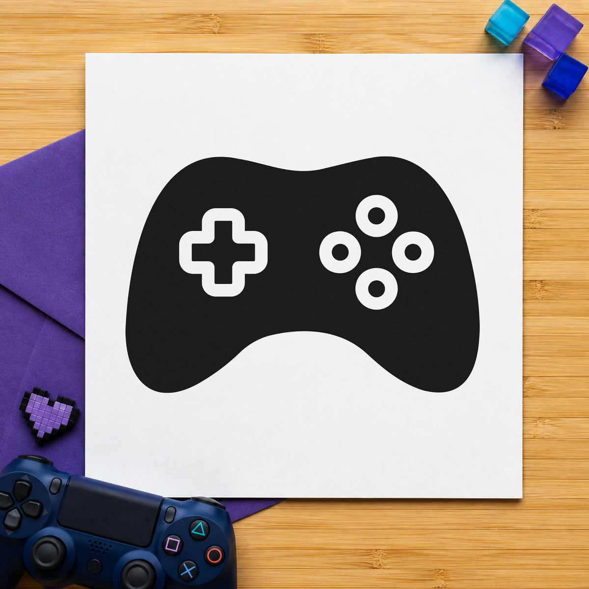 Solid Controller Ring Buttons rubber stamp printed in black ink, ready for drop plan sheet and similar paper crafts.
