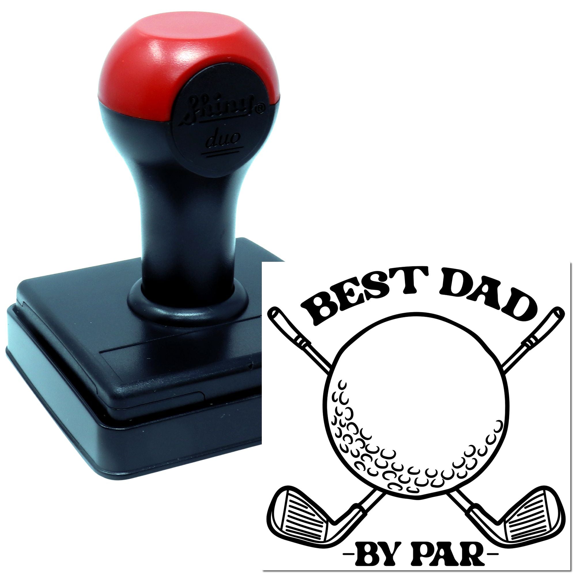 Custom self-inking Best Dad golf rubber stamp for Fathers Day cards, scrapbooking, and gift packaging