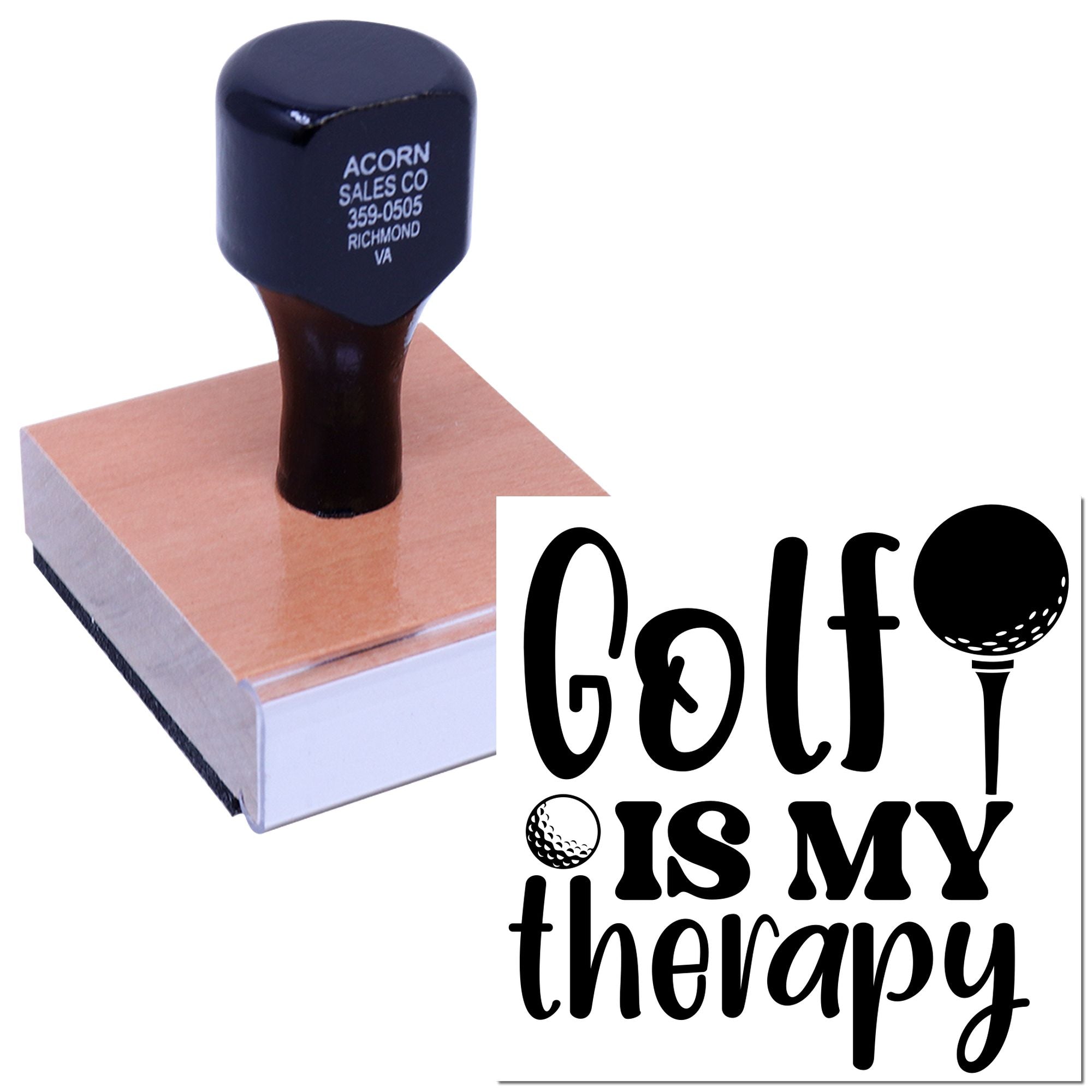 Golf is my therapy rubber stamp for golf-themed cards, scrapbooking, and craft projects.