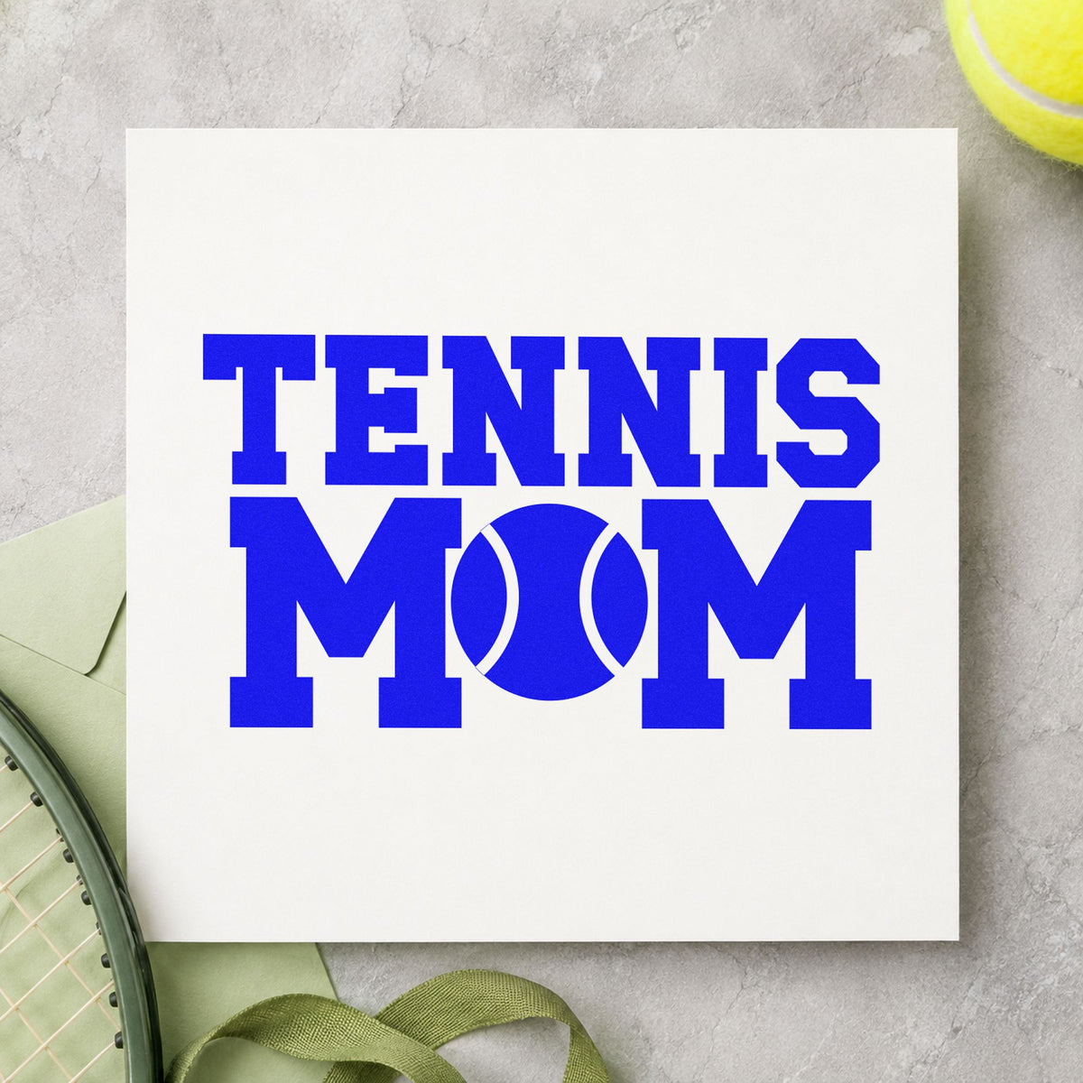 Tennis Mom Ball Typography Stamp – Duo Hand in use 6