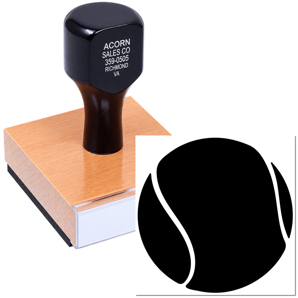 Custom rubber stamp showing logo imprint for business branding, address stamping, and office paperwork
