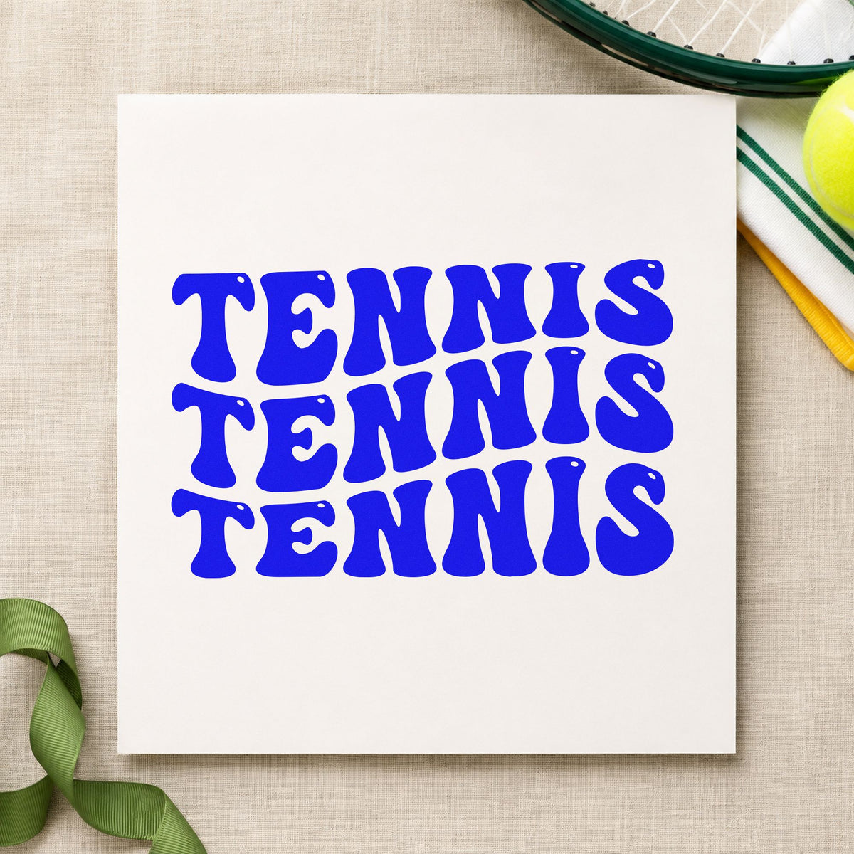 Repeated Wavy Tennis Lettering Pre-Inked Stamp – PSI in use 5