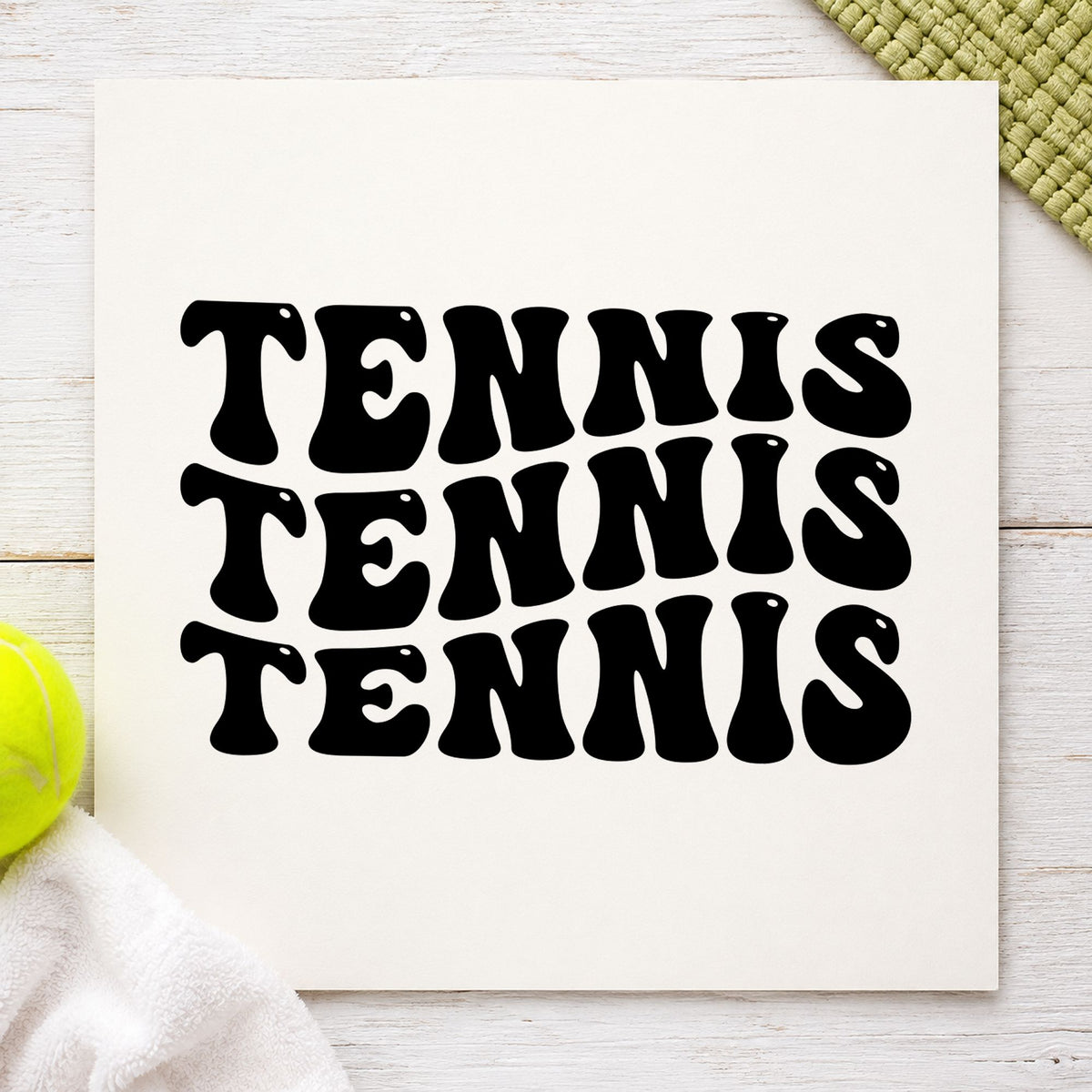 Repeated Wavy Tennis Lettering Pre-Inked Stamp – PSI in use 9