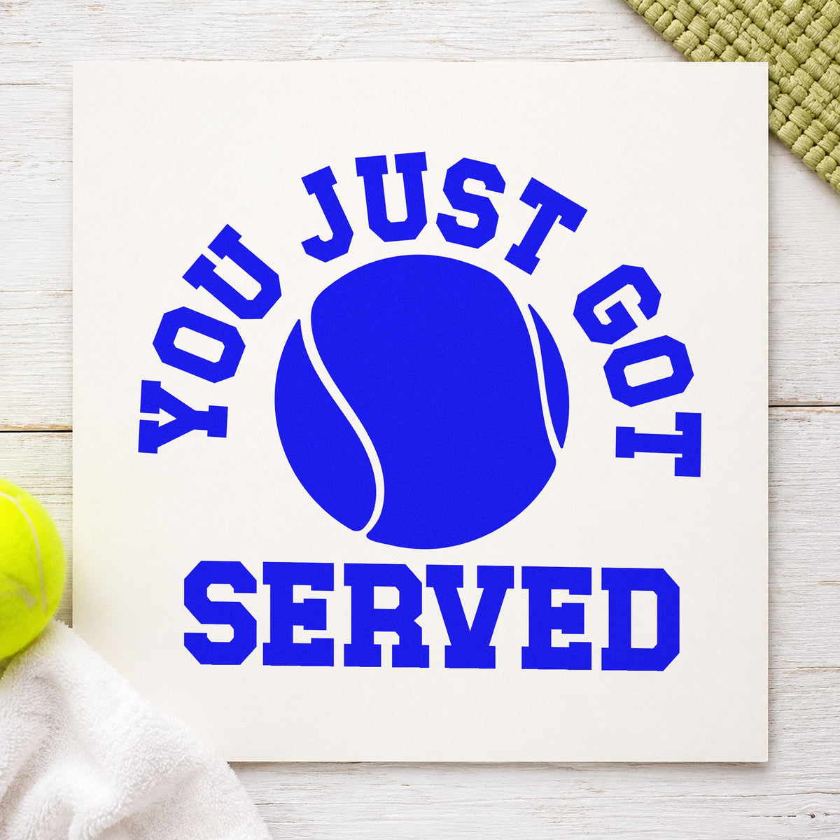 You Just Got Served Rubber Stamp – Duo Hand in use 5
