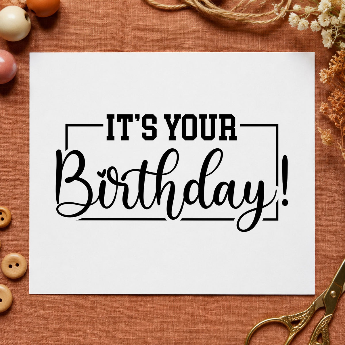PSI Pre-Inked It's Your Birthday! Stamp in use 10