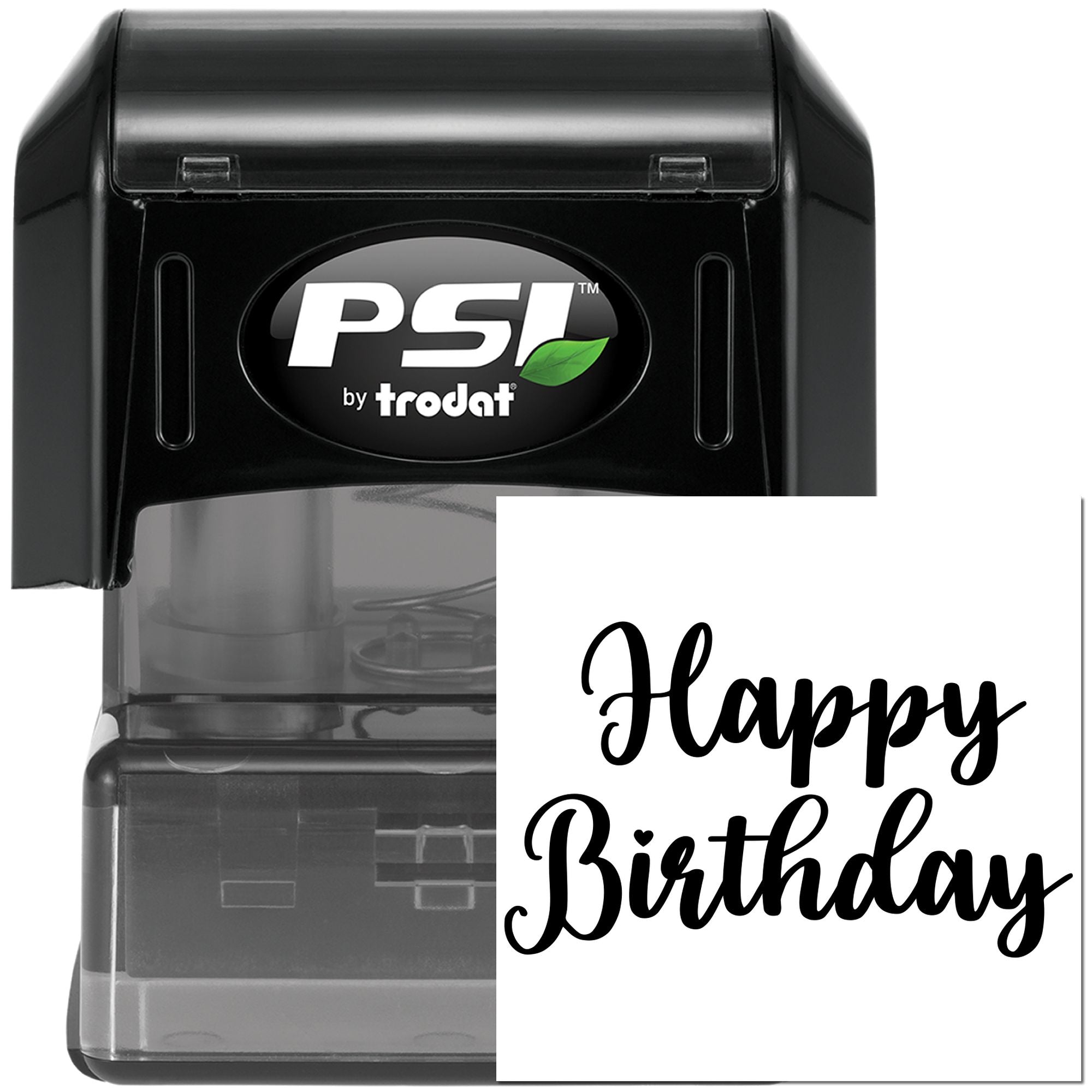 PSI by Trodat self-inking rubber stamp with Happy Birthday imprint for birthday cards and crafts