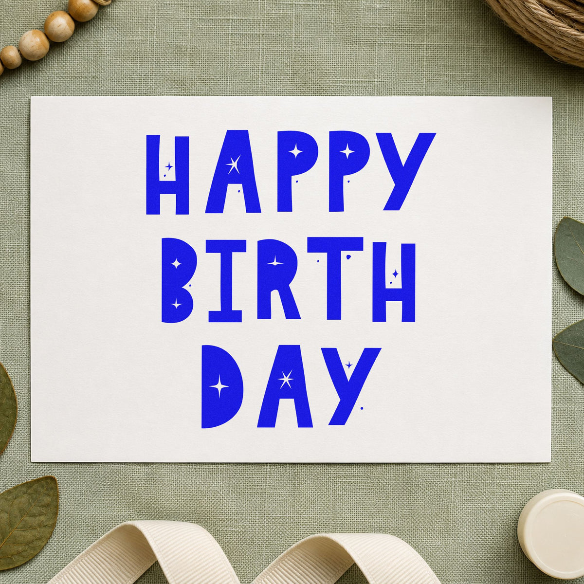 Birthday Block Star Cutouts Lettering Stamp – Slim Pre-Inked in use 6