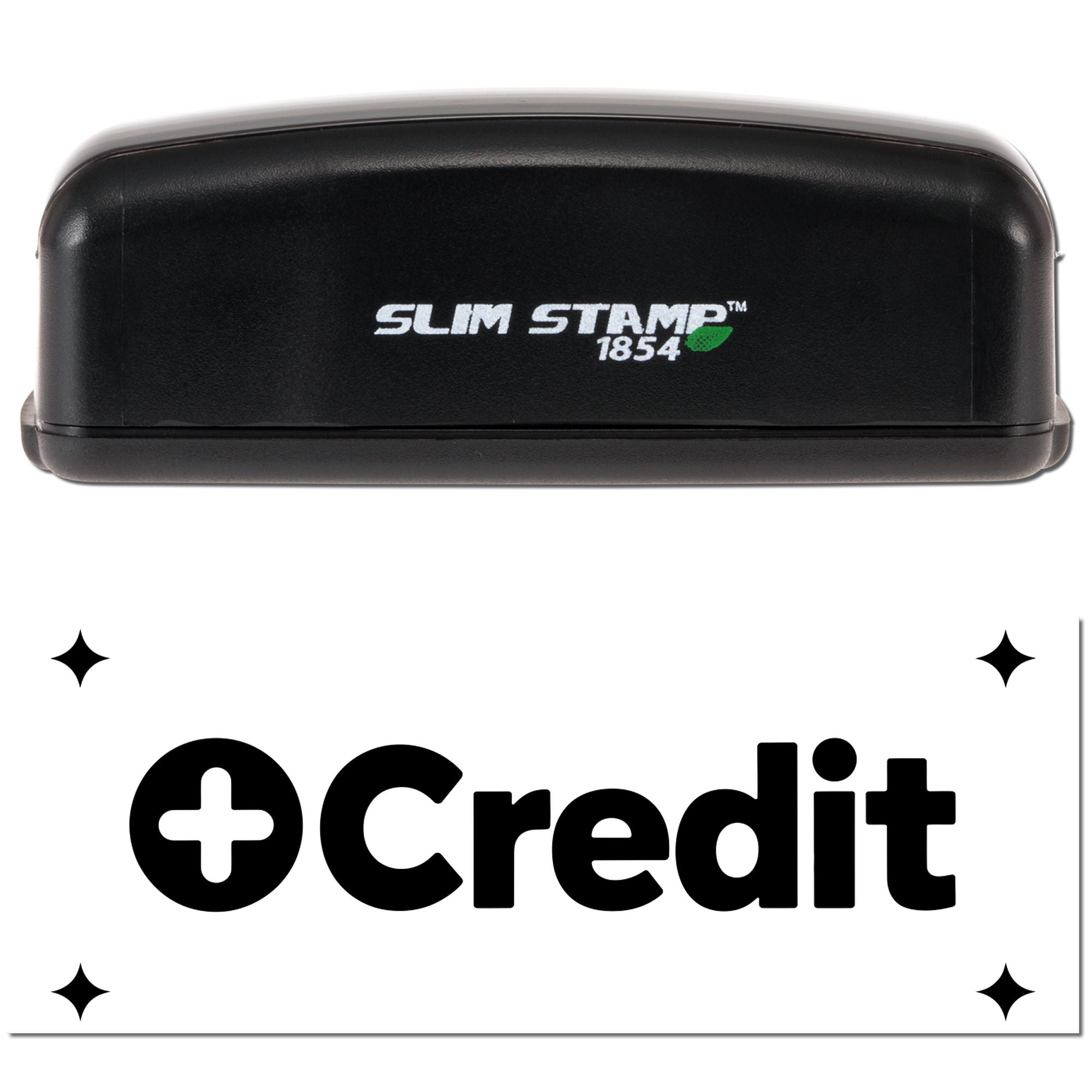 Minimal Credit for Document Compact Pre-Inked Stamp