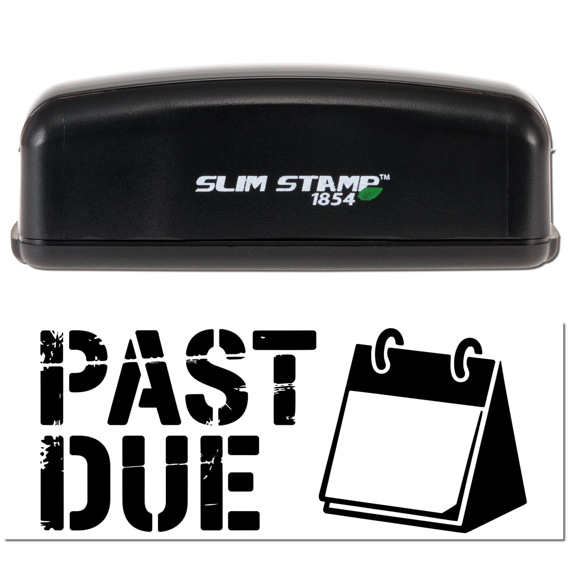 Patriotic Custom Past Due Legal Office Compact Pre-Inked Stamp