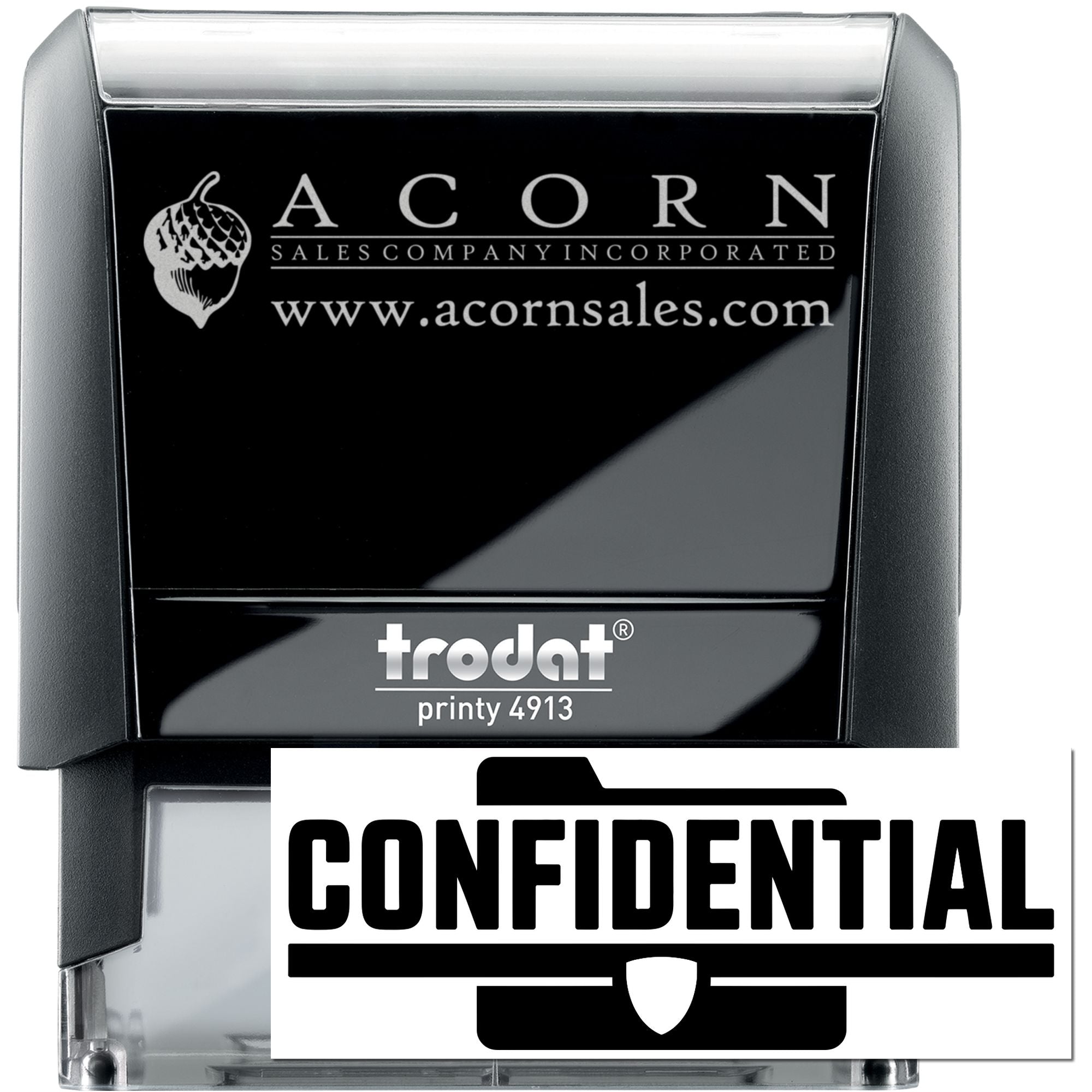 Armed Custom Confidential Office Business Self-Inking Stamp