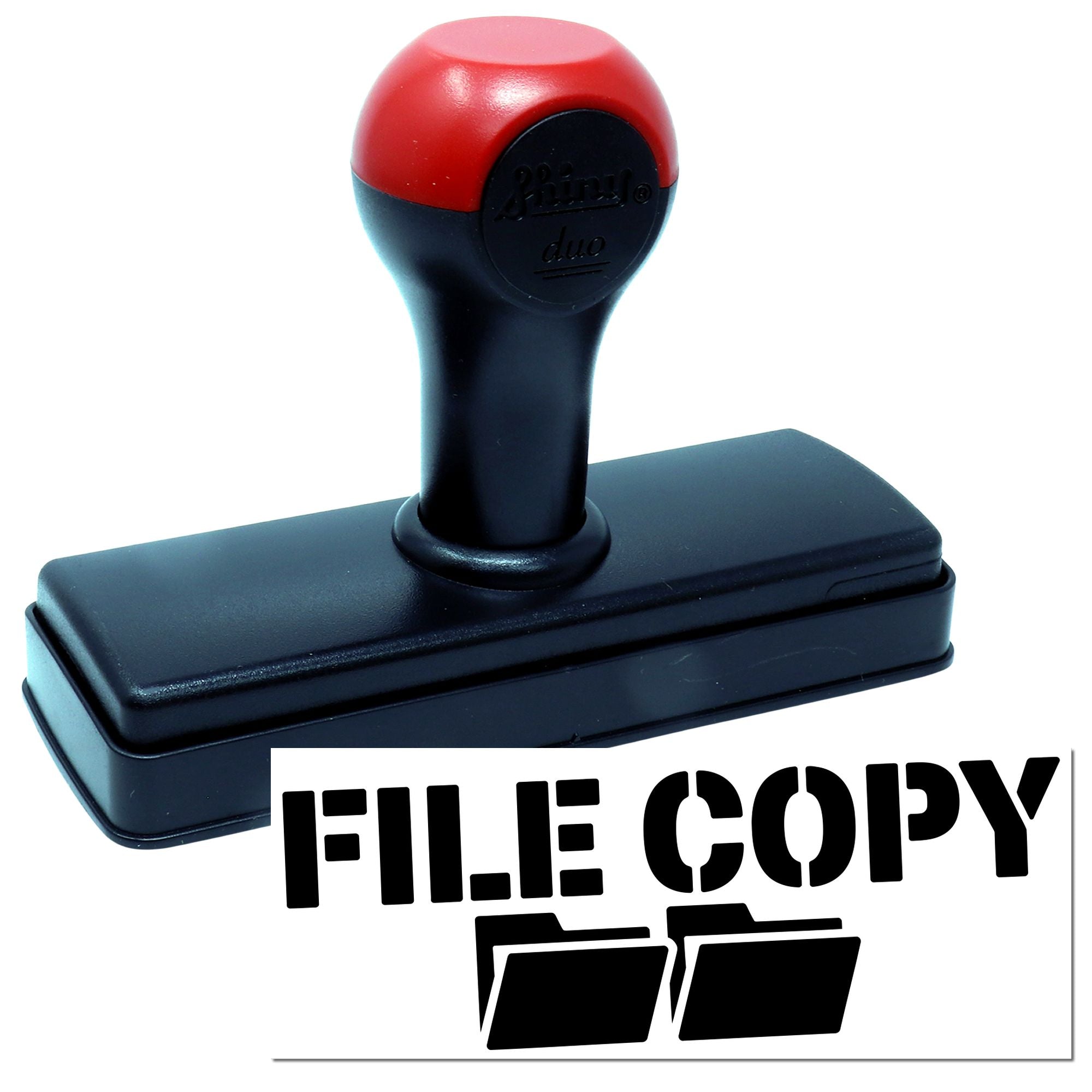 Self-inking FILE COPY rubber stamp for office document filing and records management