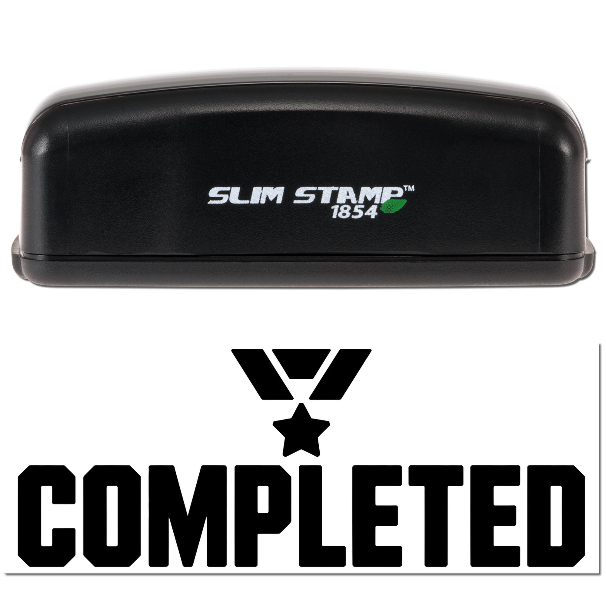 Patriotic Custom Completed Office Document Compact Pre-Inked Stamp