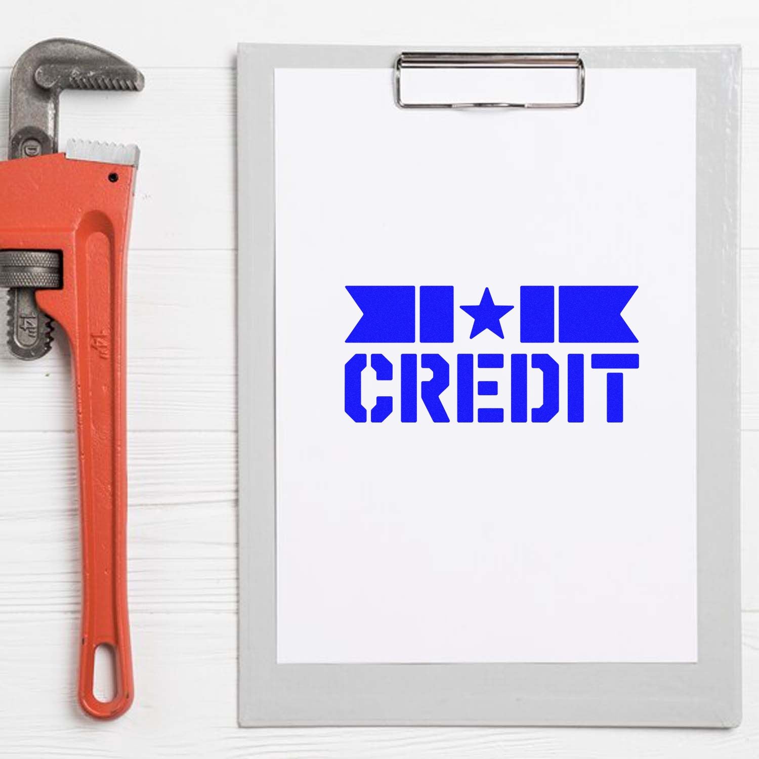 Service Credit Office Workplace PSI Pre-Inked Stamp